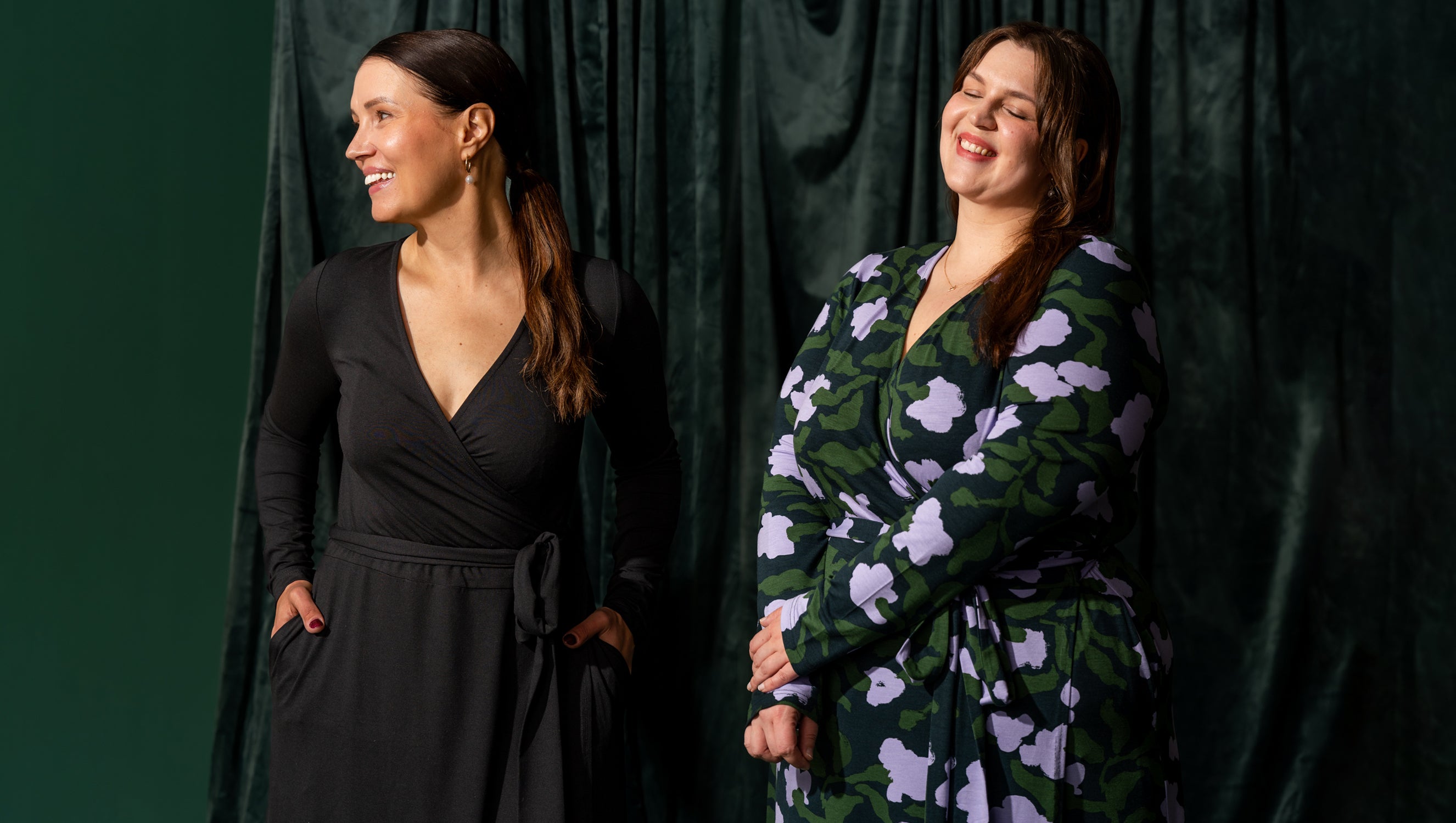 Köynnös ja musta kietaisumekko