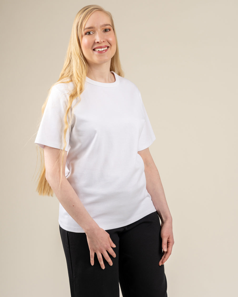 Ajaton t-paita, valkoinen Toive.