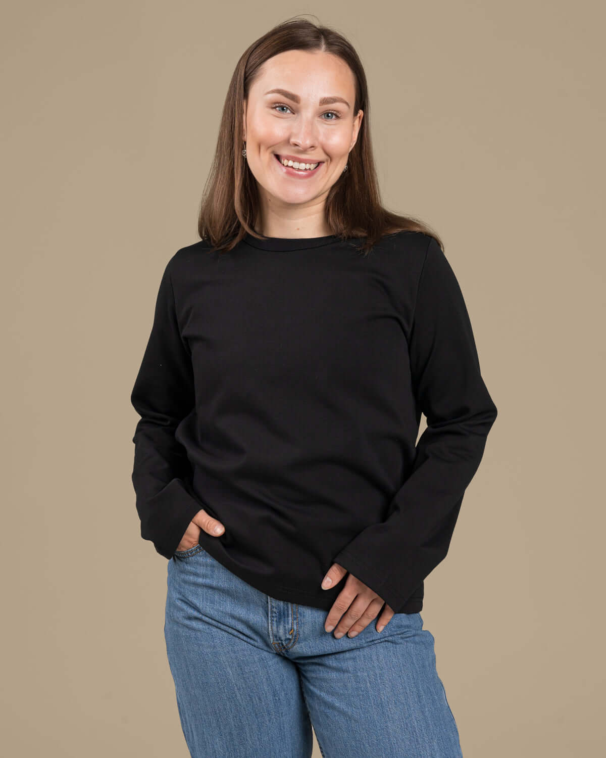 Arki pitkähihainen t-paita, musta Toive