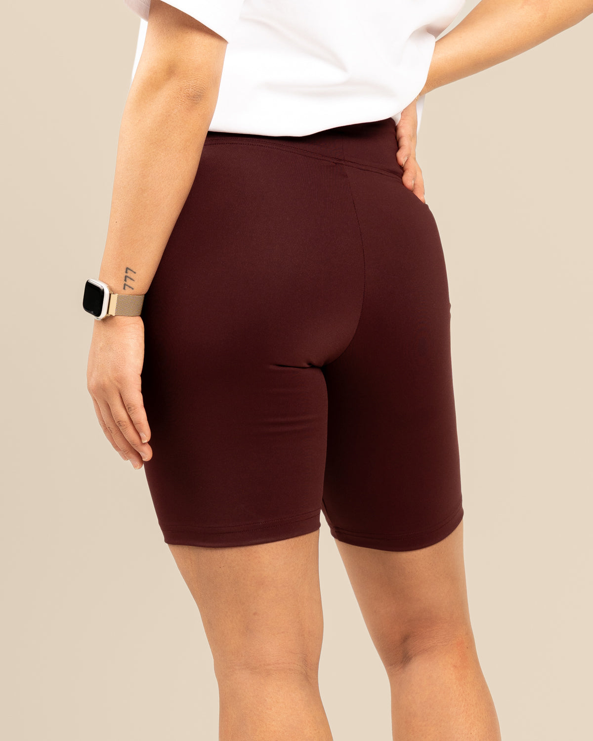 Biker shortsit, burgundy