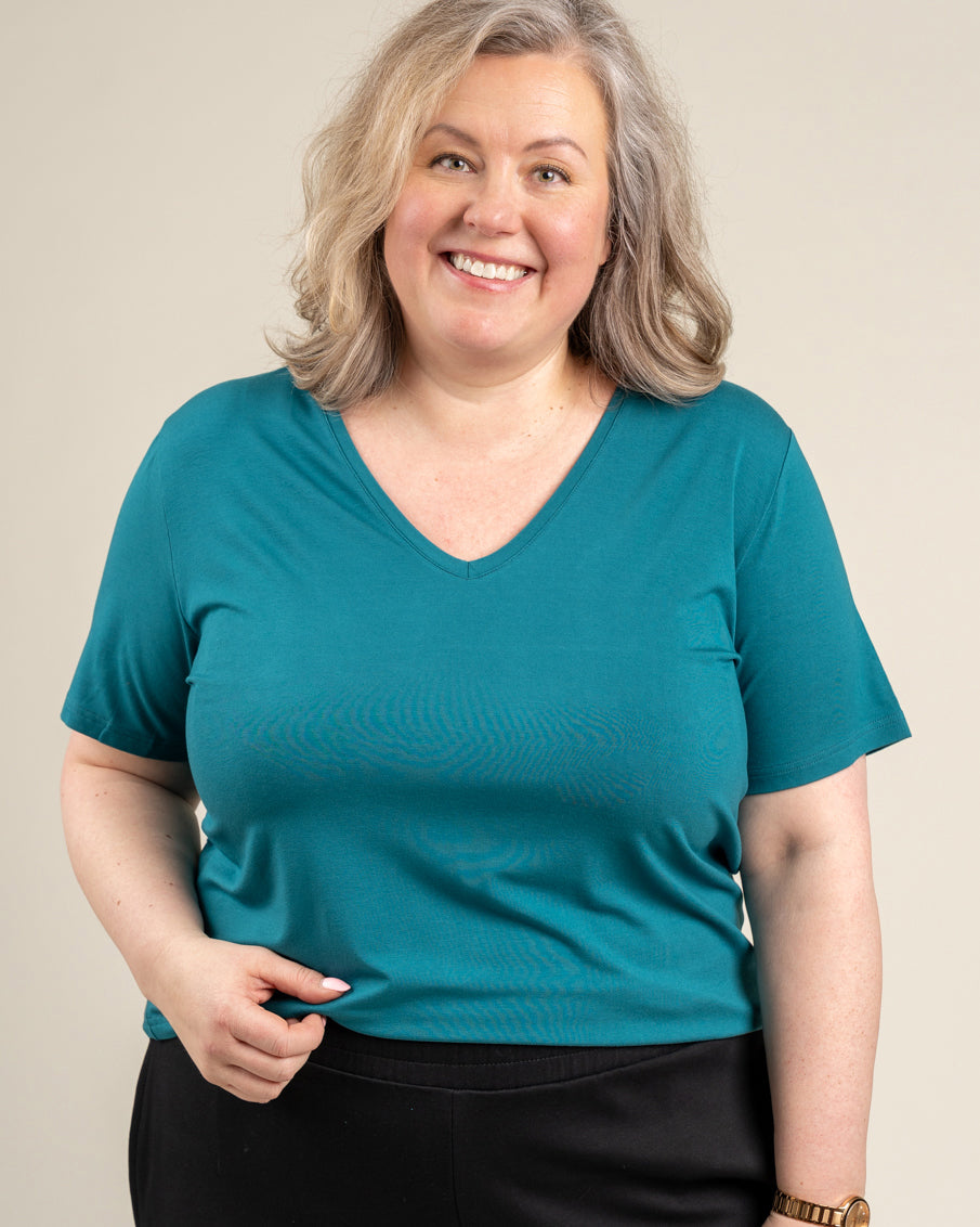 Hento t-paita, vaalea petrooli Toive