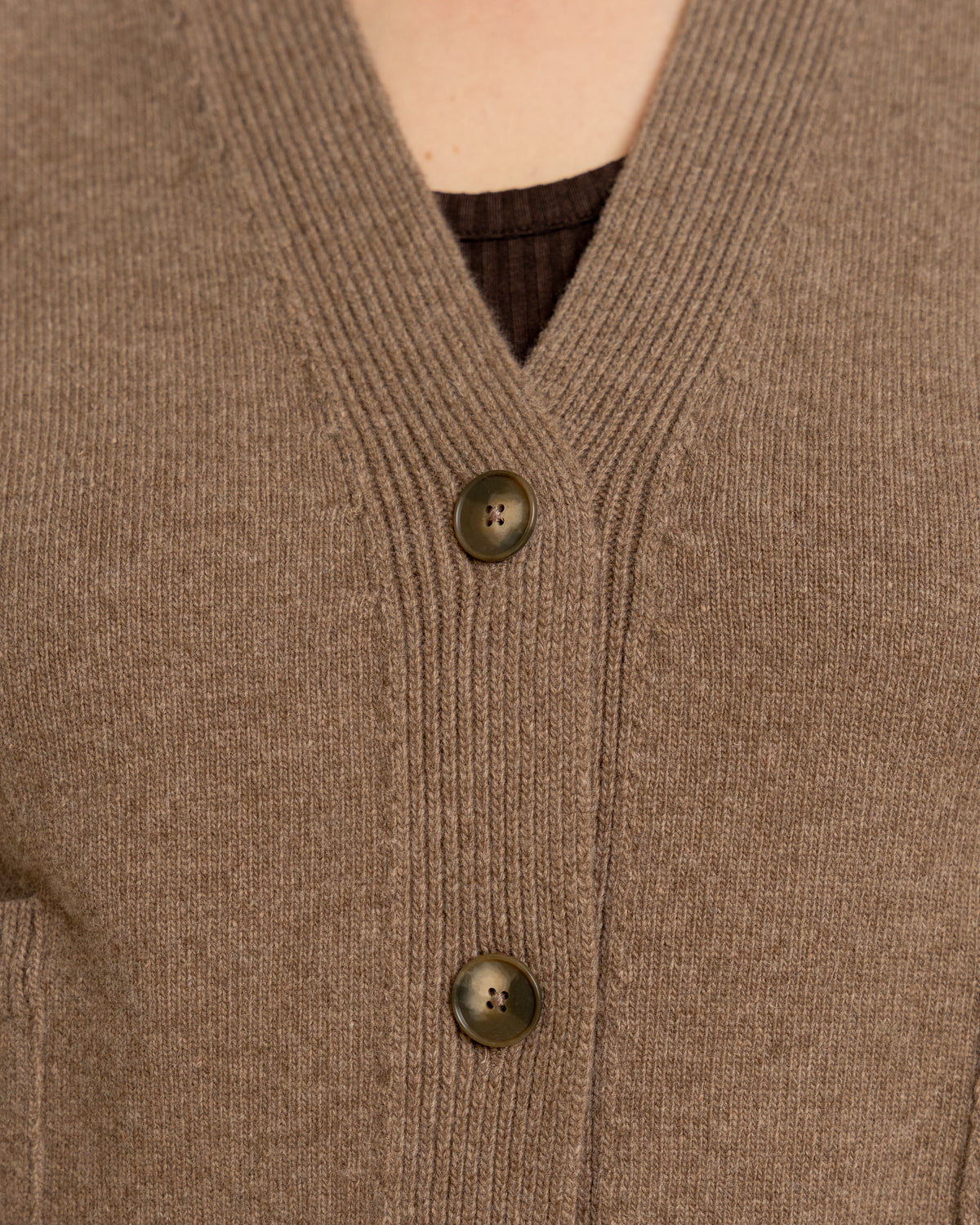 Kaste cardigan, medium brown
