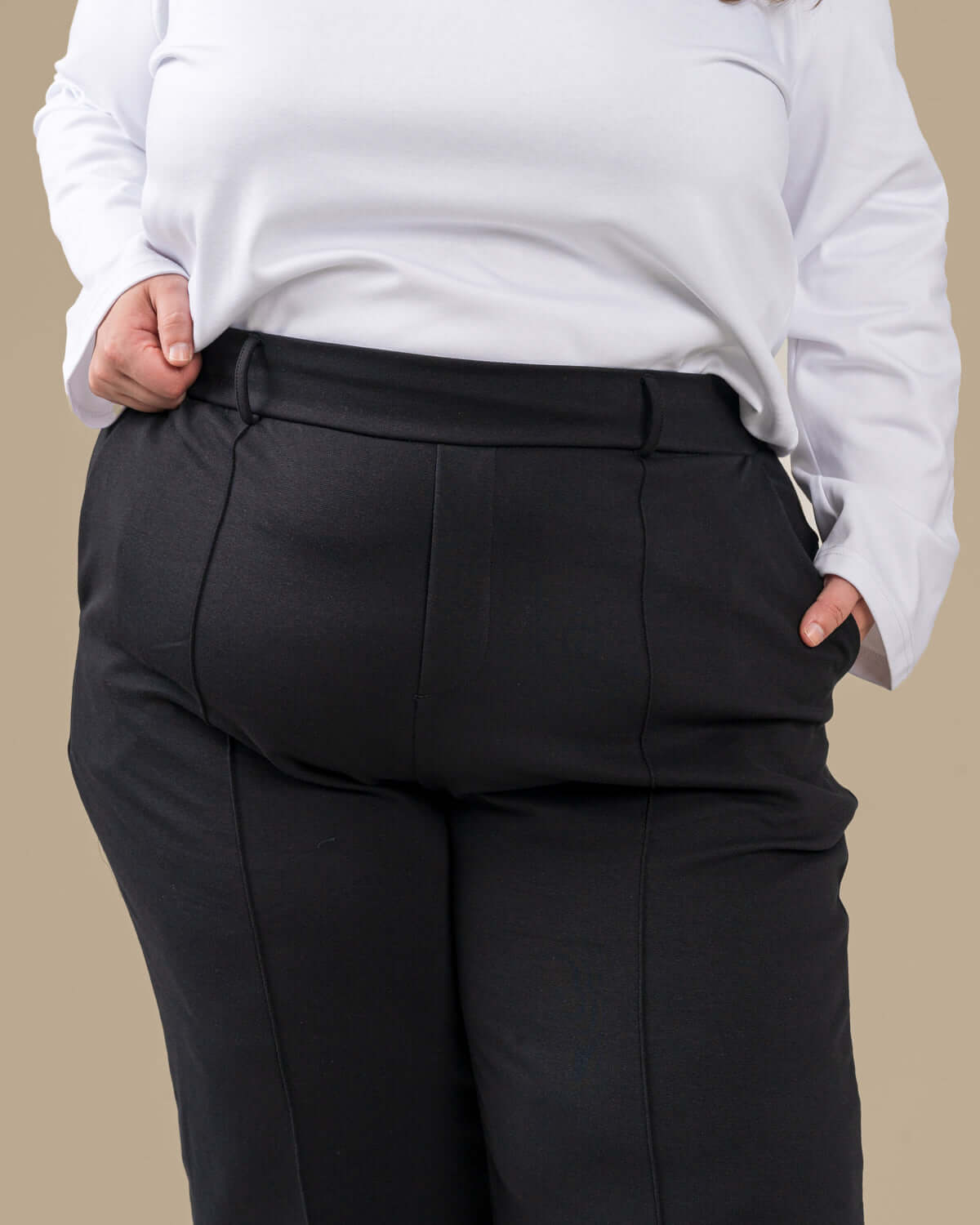 Laskoshousut leveät, musta Toive