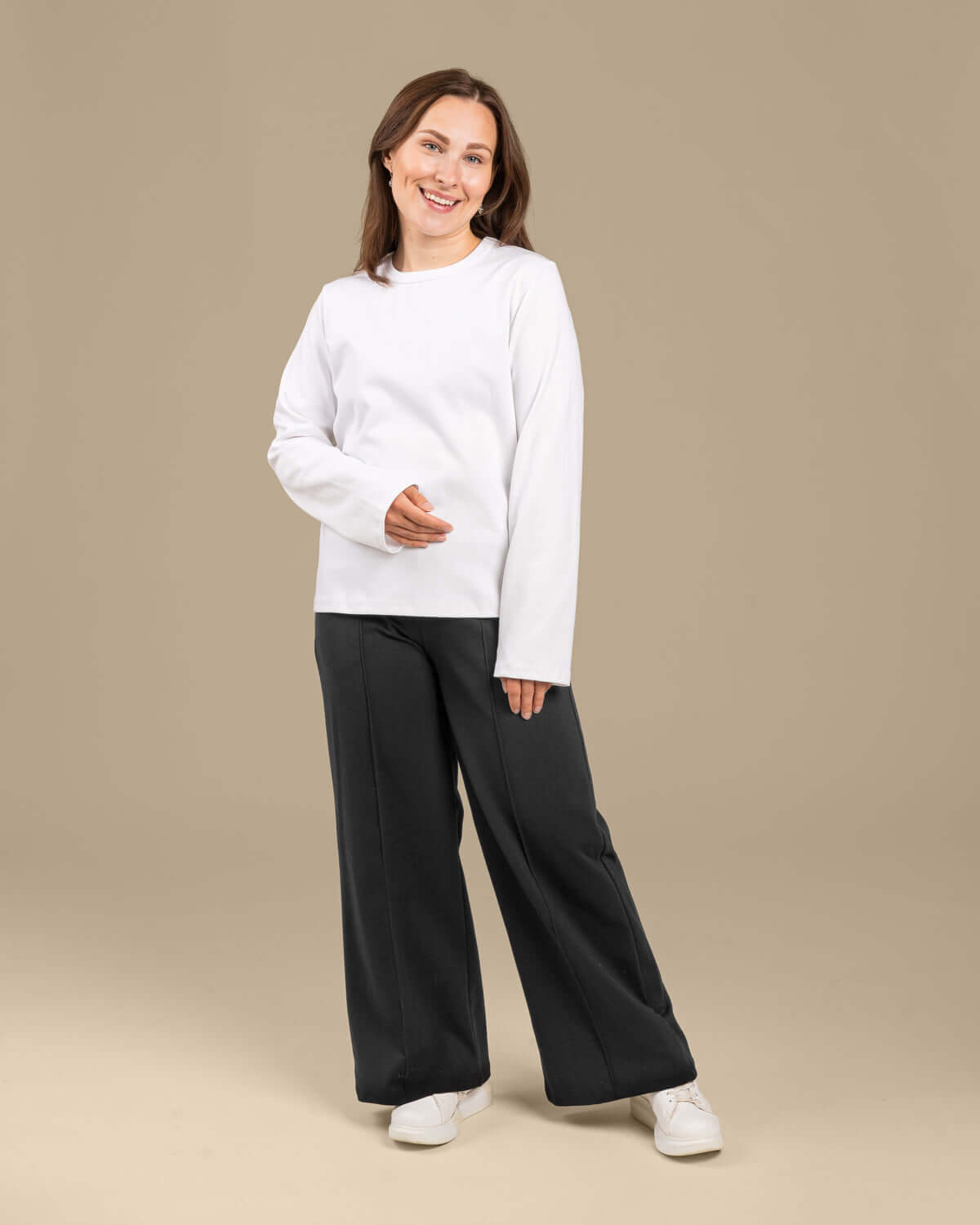 Laskoshousut leveät, musta Toive