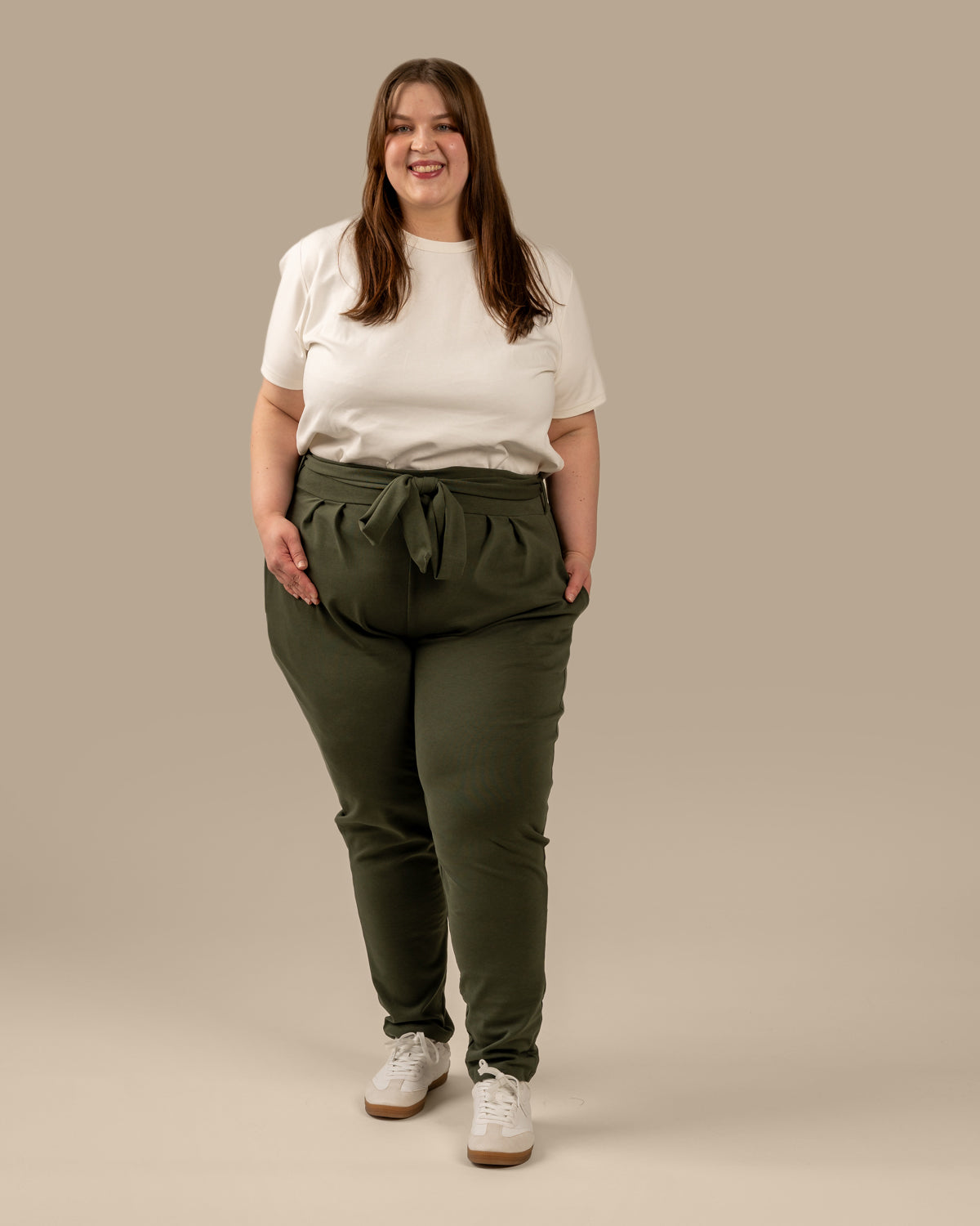 Mukava housut, khaki Toive