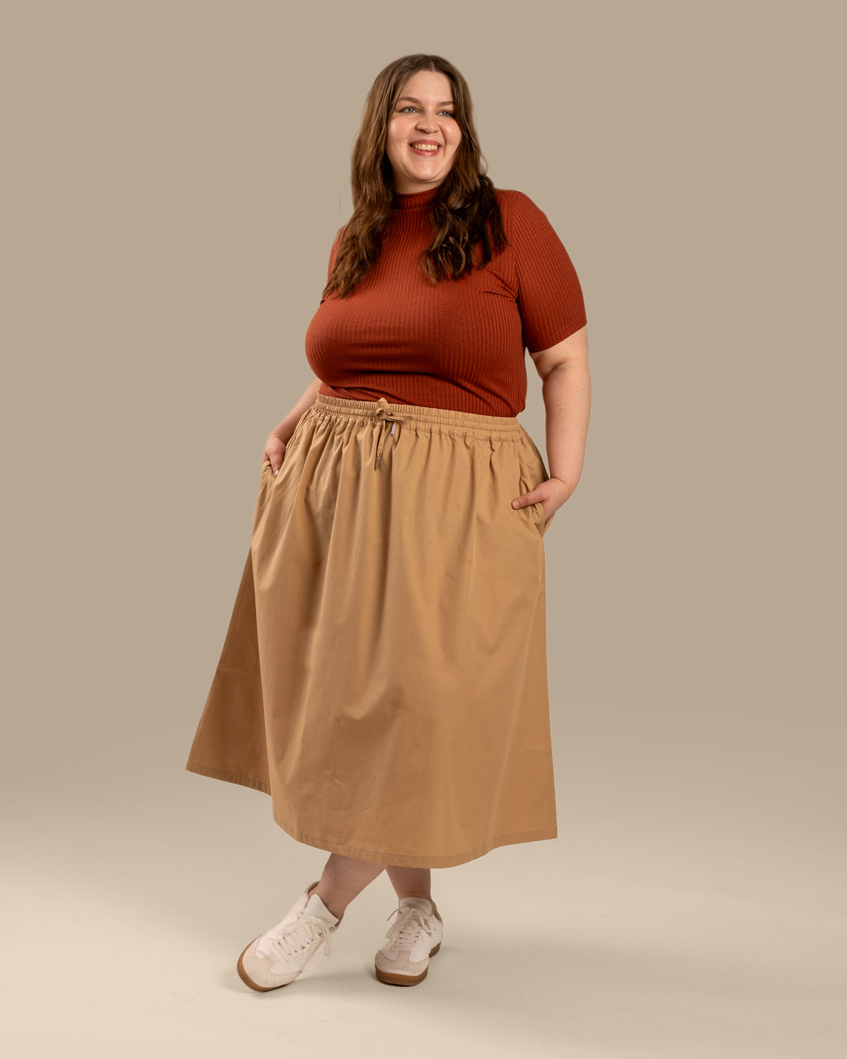 Popliinihame, beige Toive.