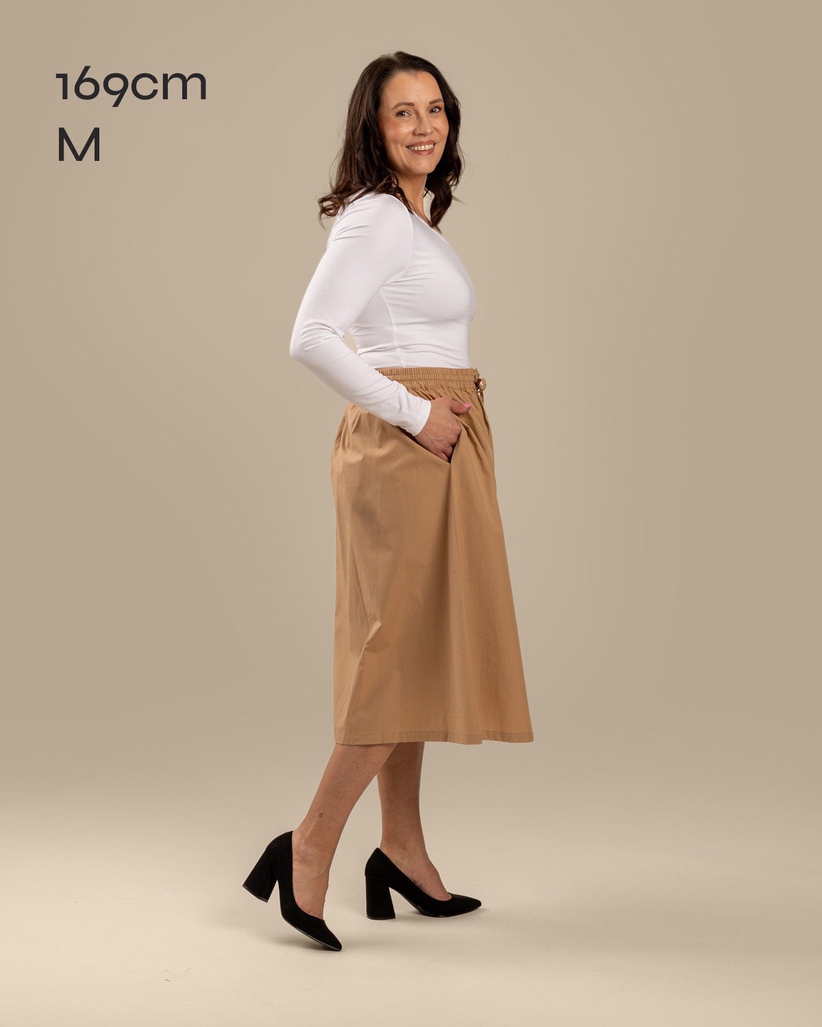 Popliinihame, beige Toive
