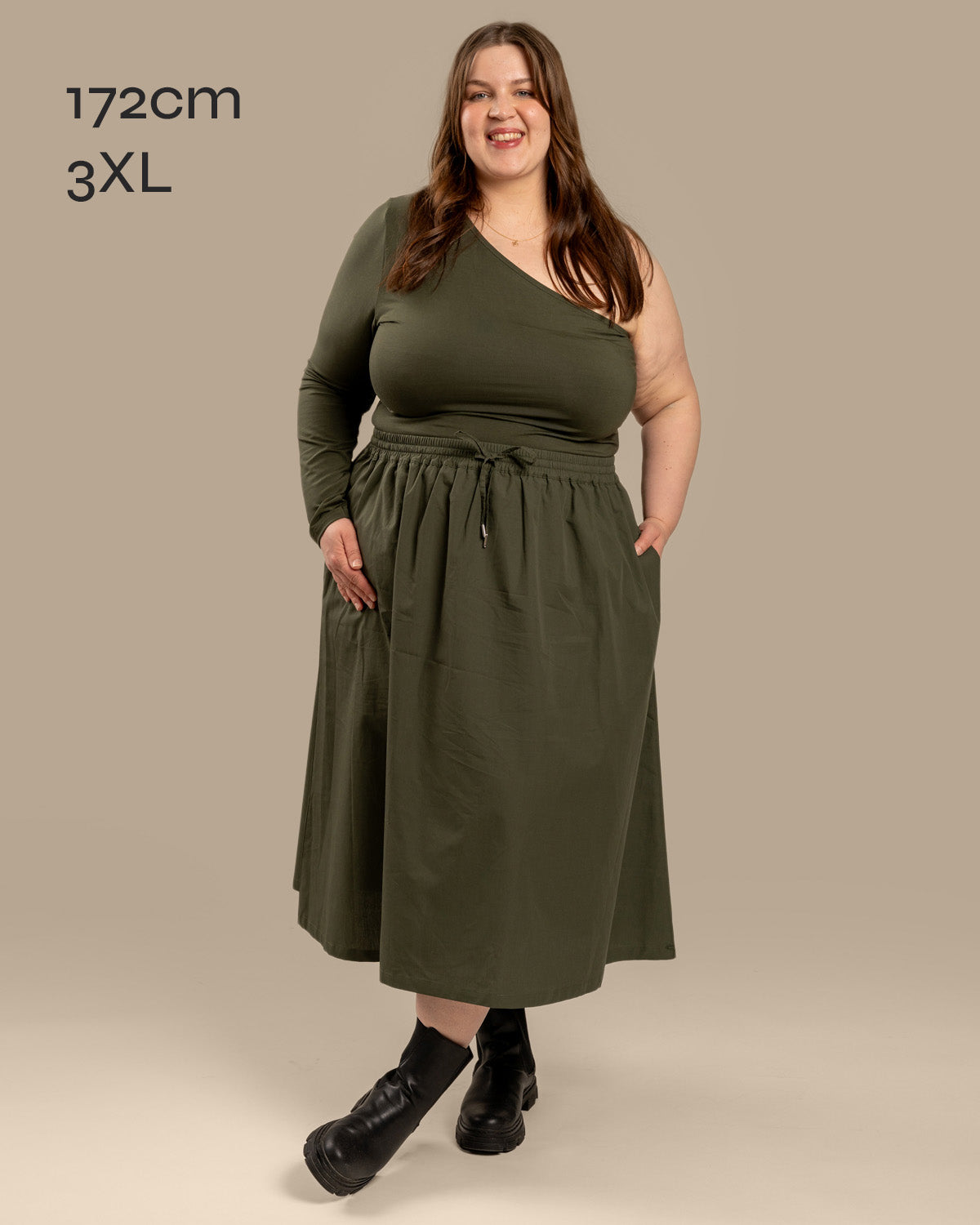 Popliinihame, khaki Toive