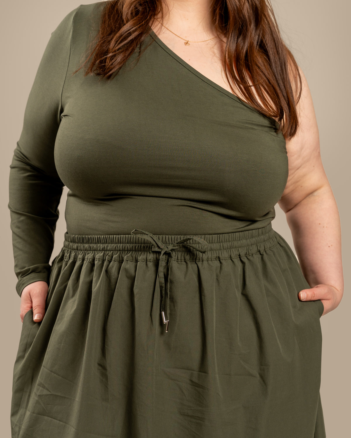Popliinihame, khaki Toive