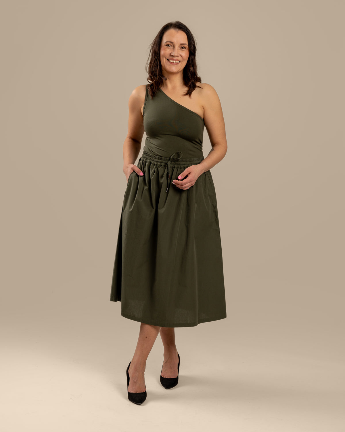 Popliinihame, khaki Toive