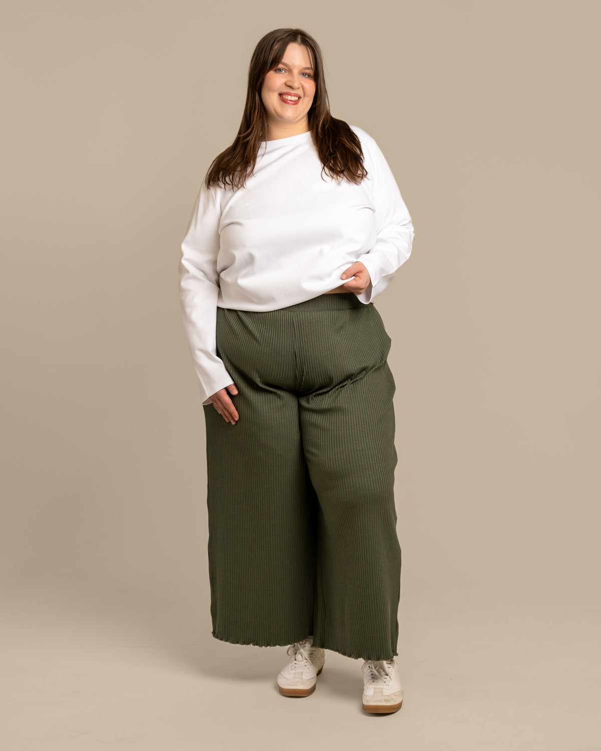 Ribbi culottes, khaki