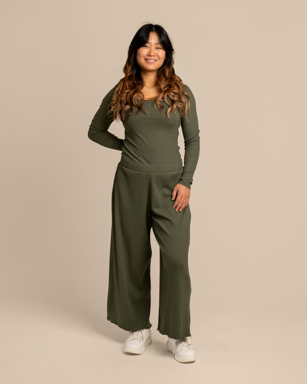 Ribbi culottes, khaki