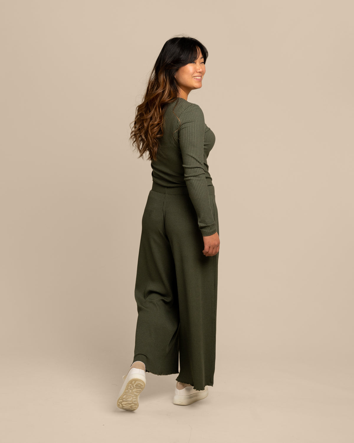 Ribbi culottes, khaki