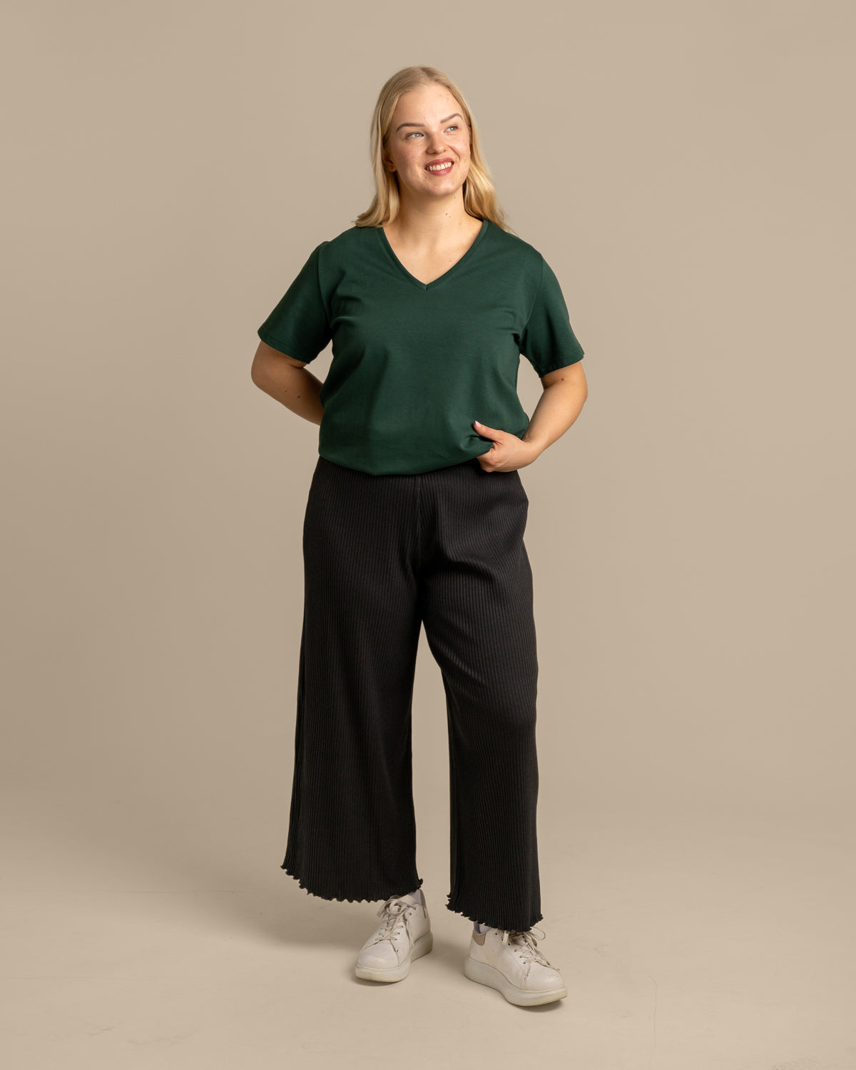 Ribbi culottes, musta