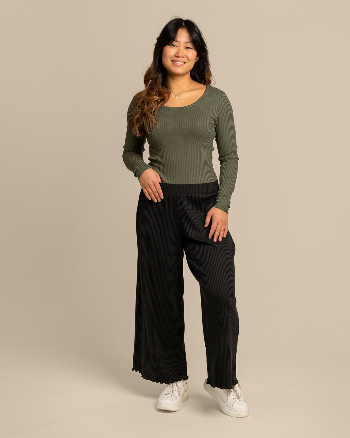 Ribbi culottes, musta