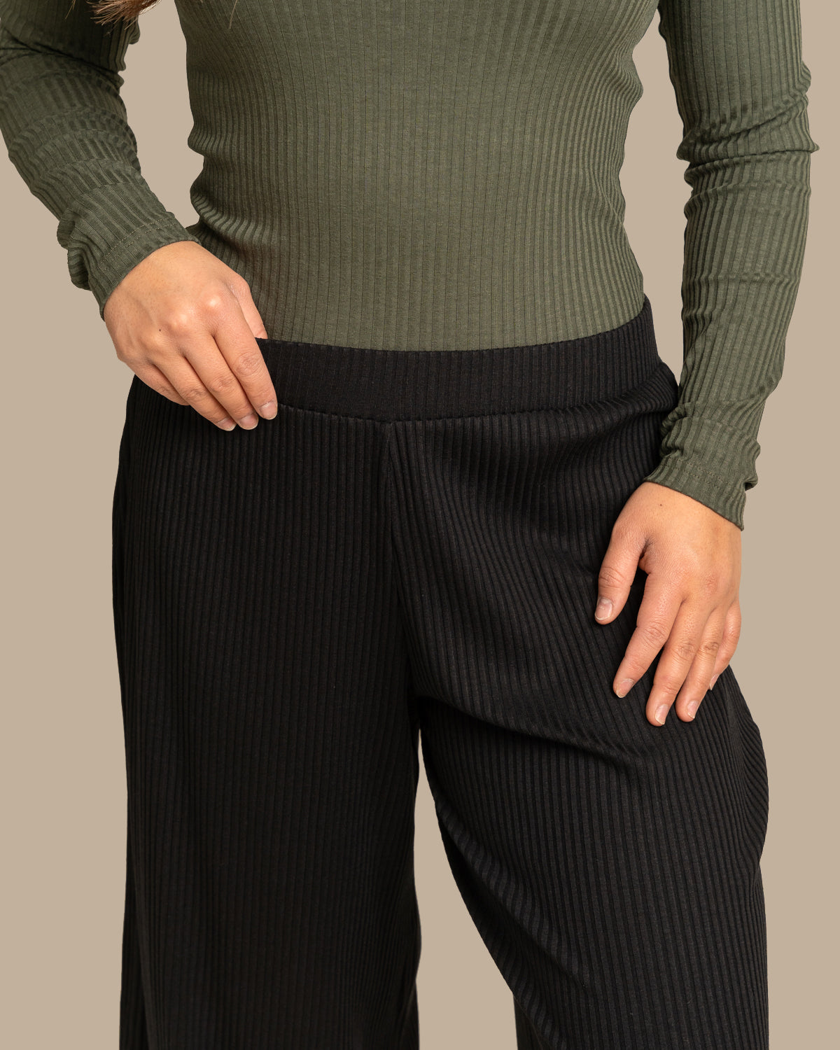 Ribbi culottes, musta