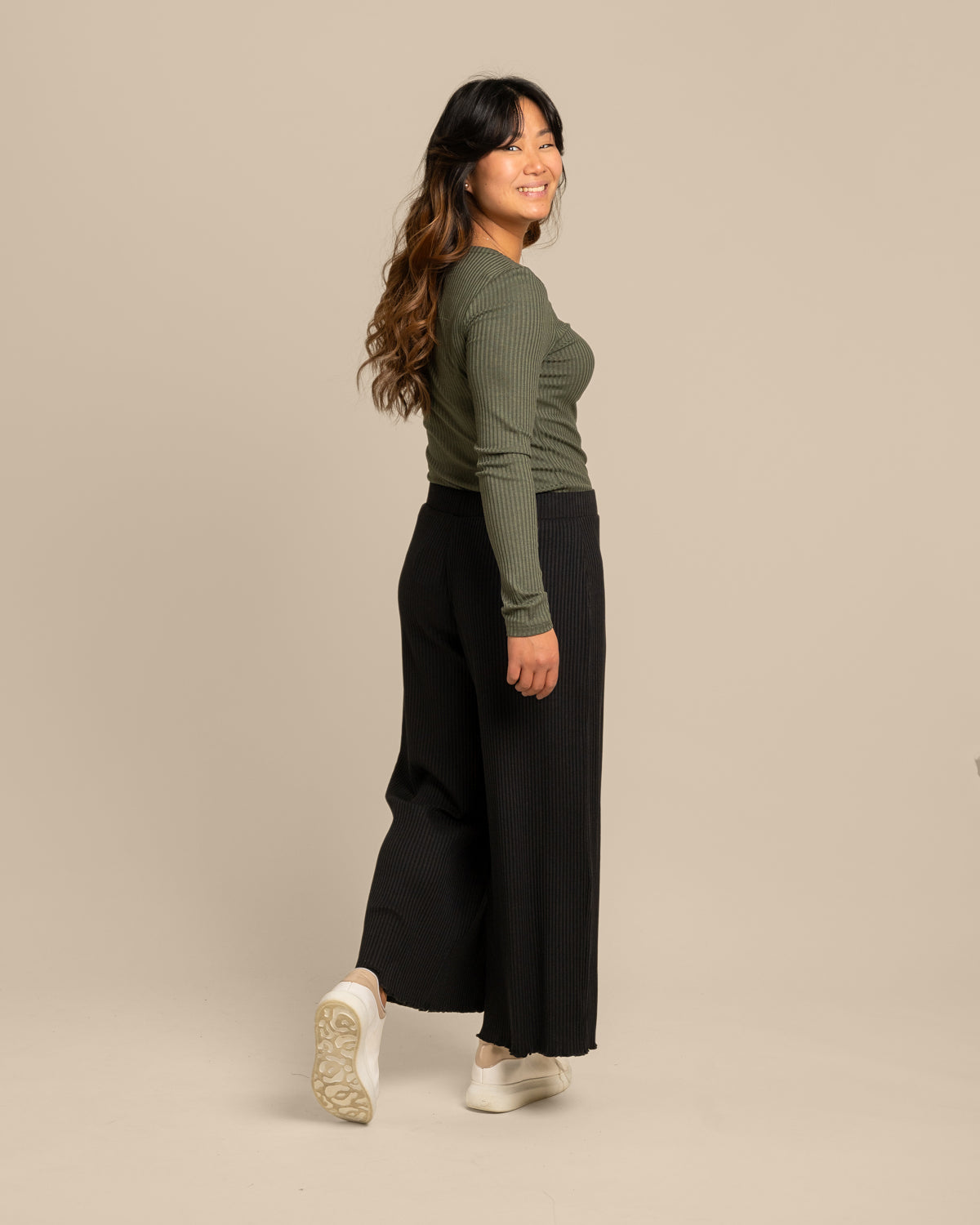 Ribbi culottes, musta