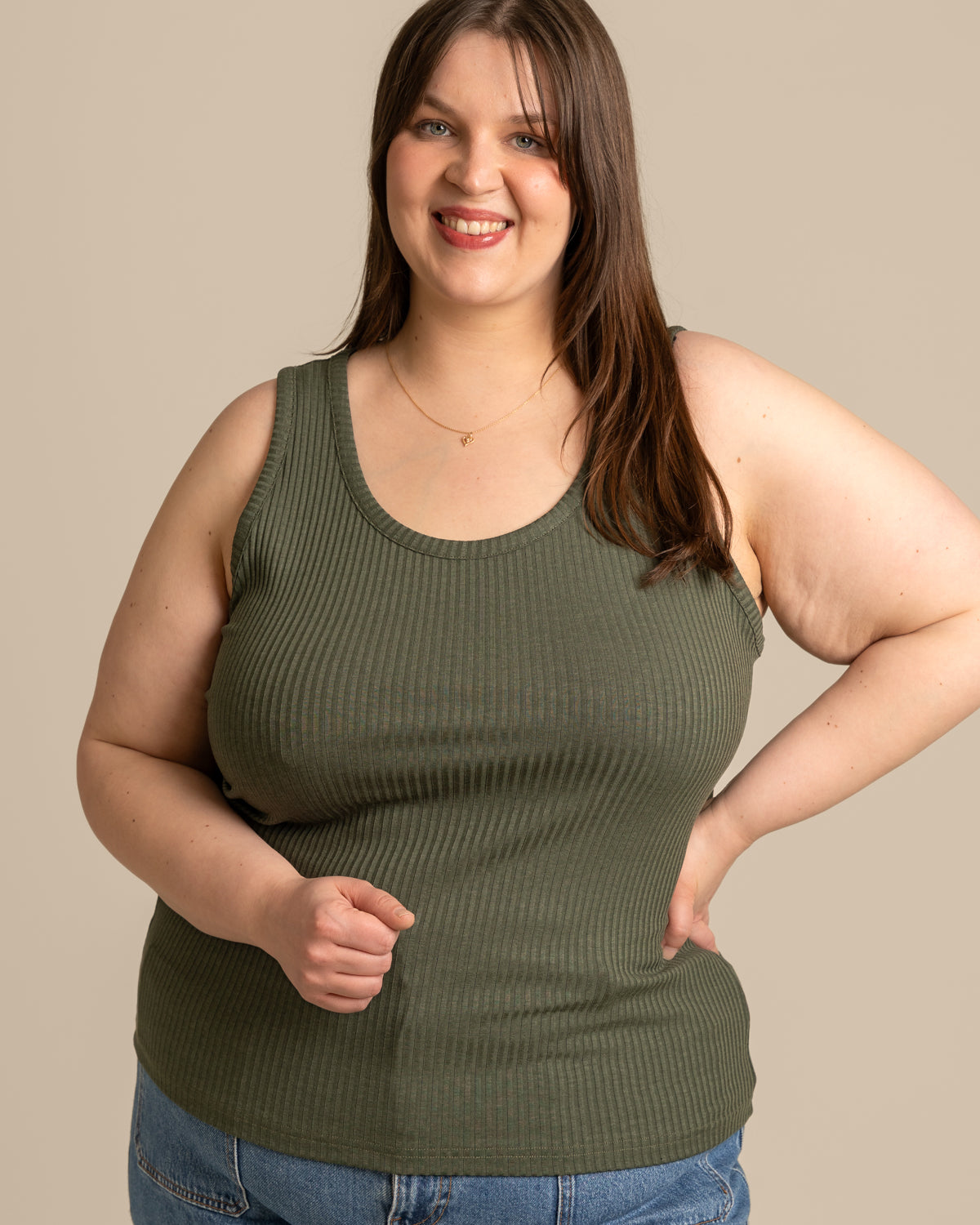 Ribbitoppi avara, khaki