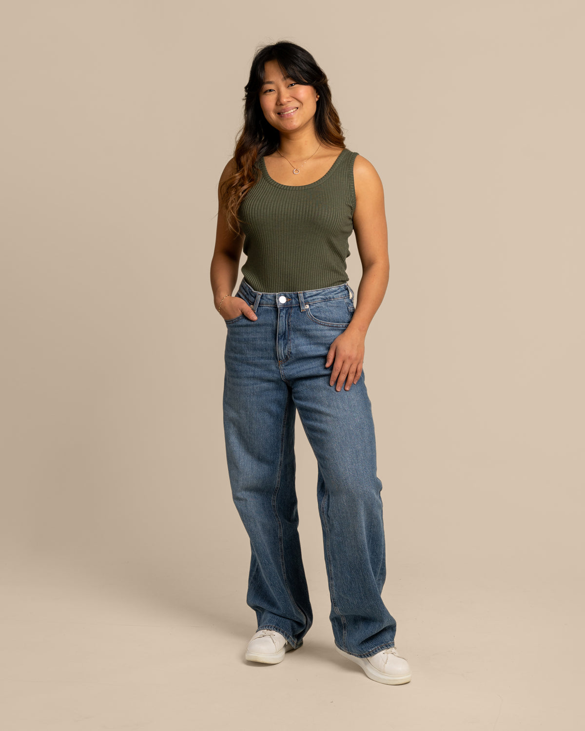 Ribbitoppi avara, khaki