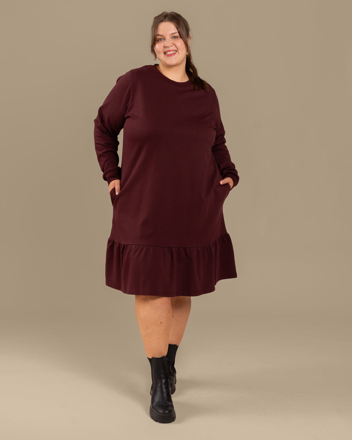 Lempi mekko, burgundy Toive