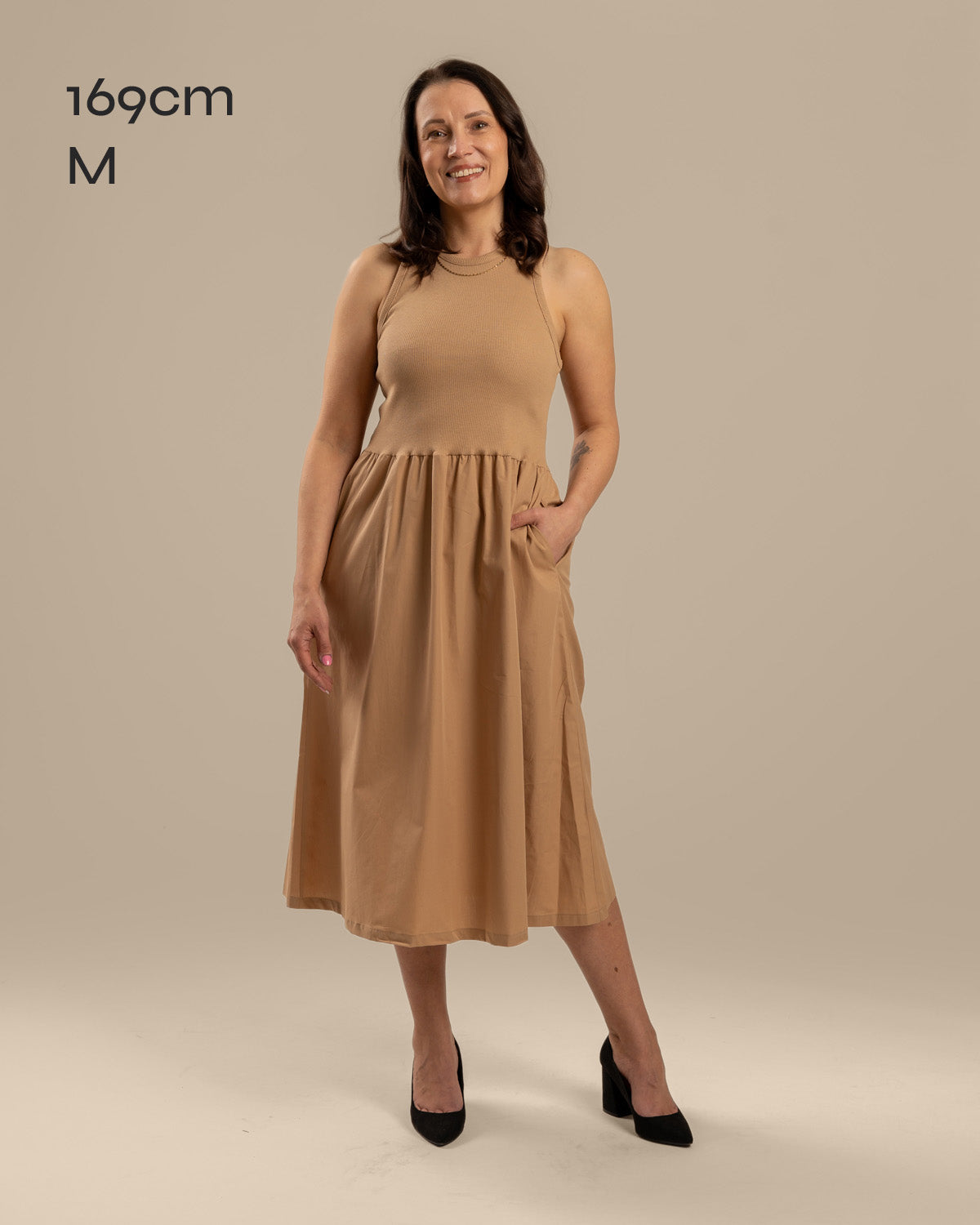 Toppimekko popliini, beige Toive