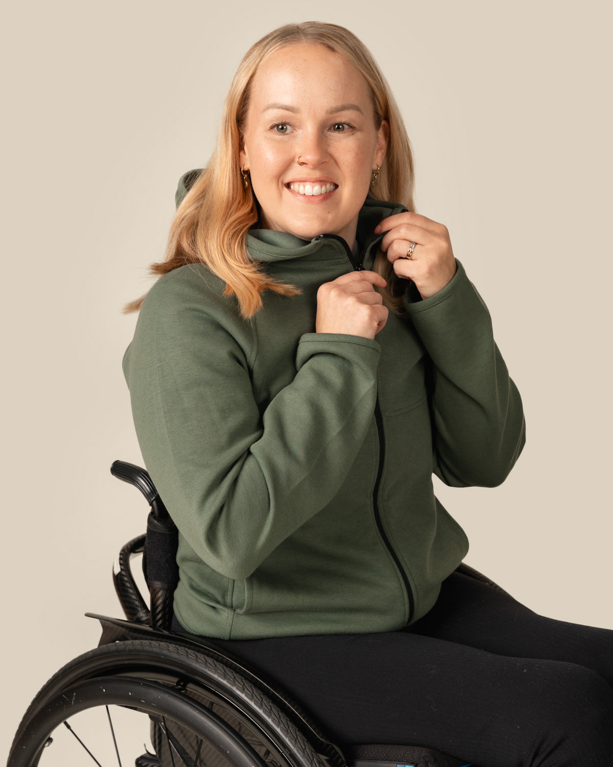 Vetoketjuhuppari, salvianvihreä Toive.