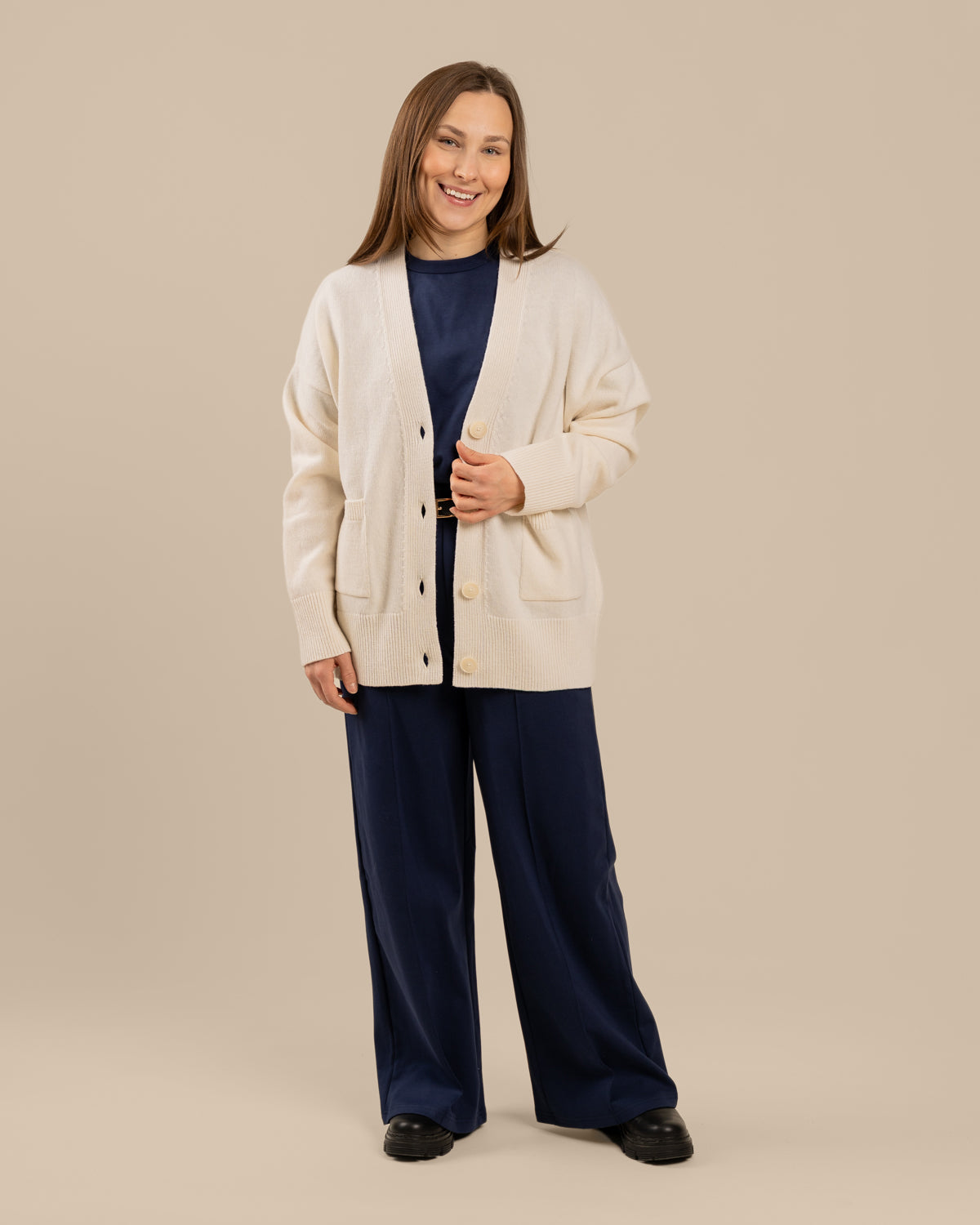 Kaste neuletakki, valkoinen Toive