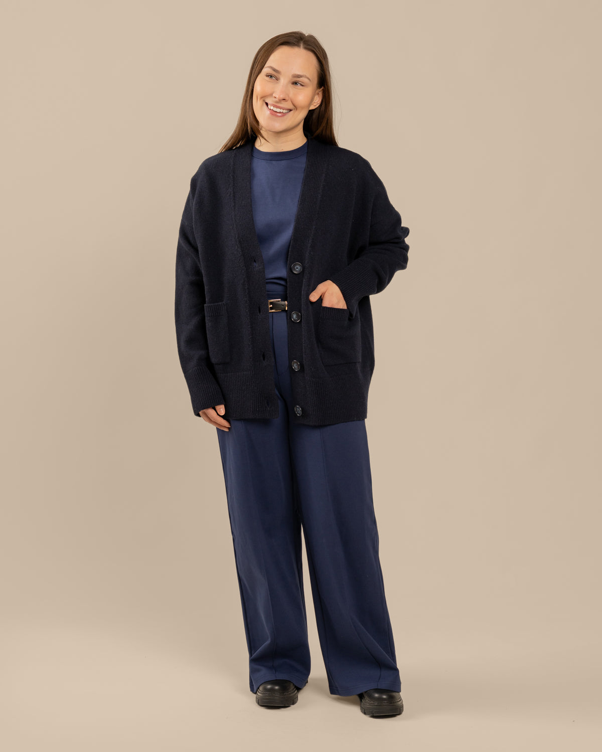 Kaste neuletakki, tummansininen Toive