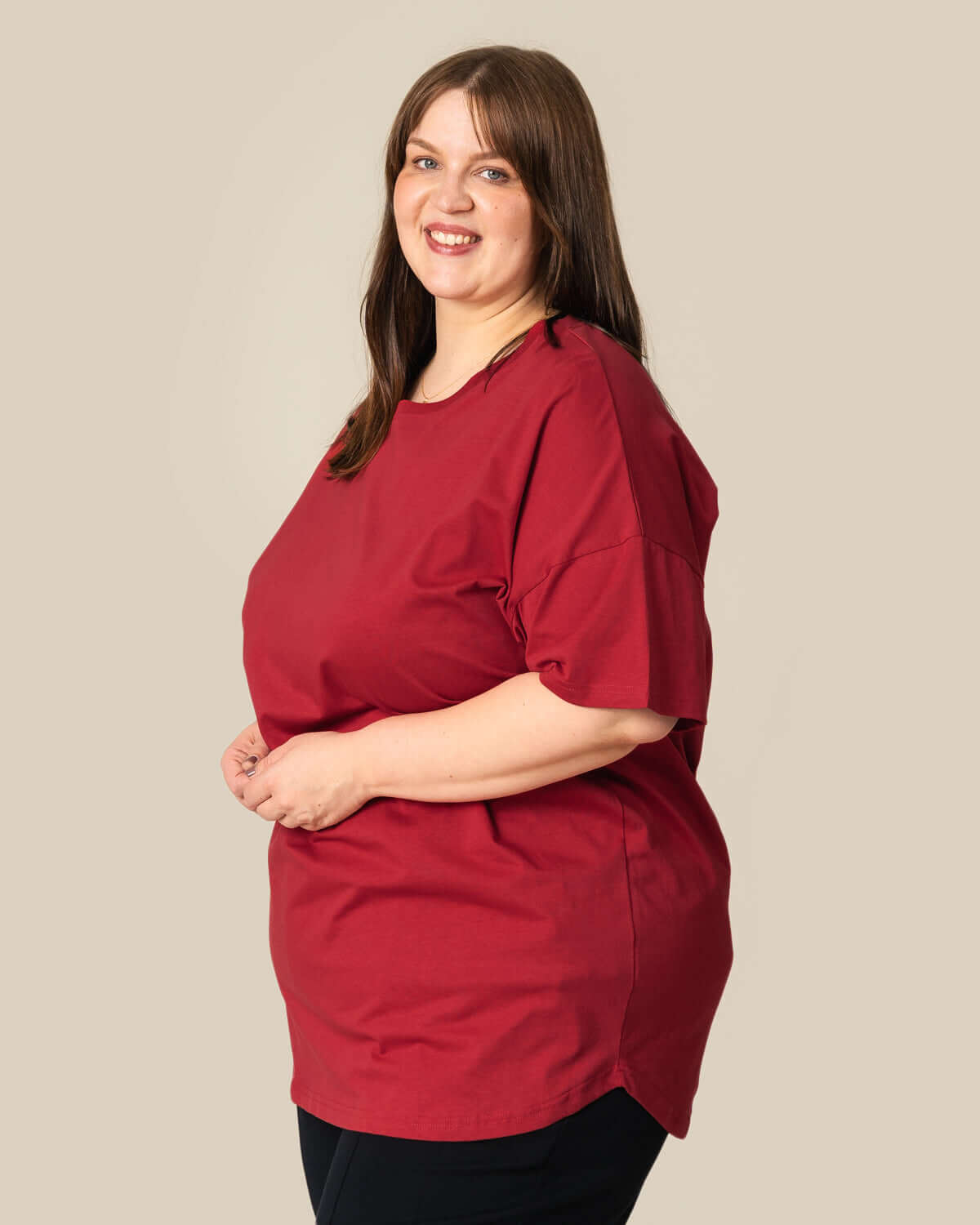 T-paita pitkä, punainen Toive.