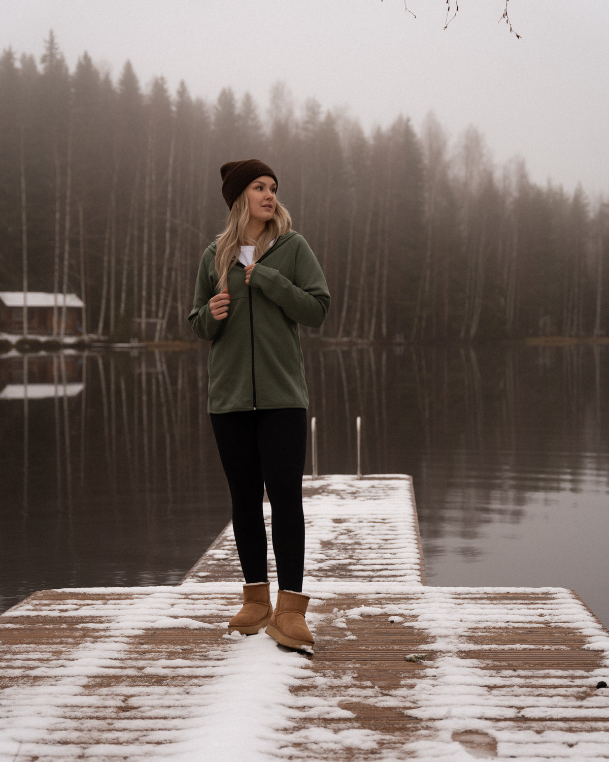 Vetoketjuhuppari pitkä, salvianvihreä Toive.