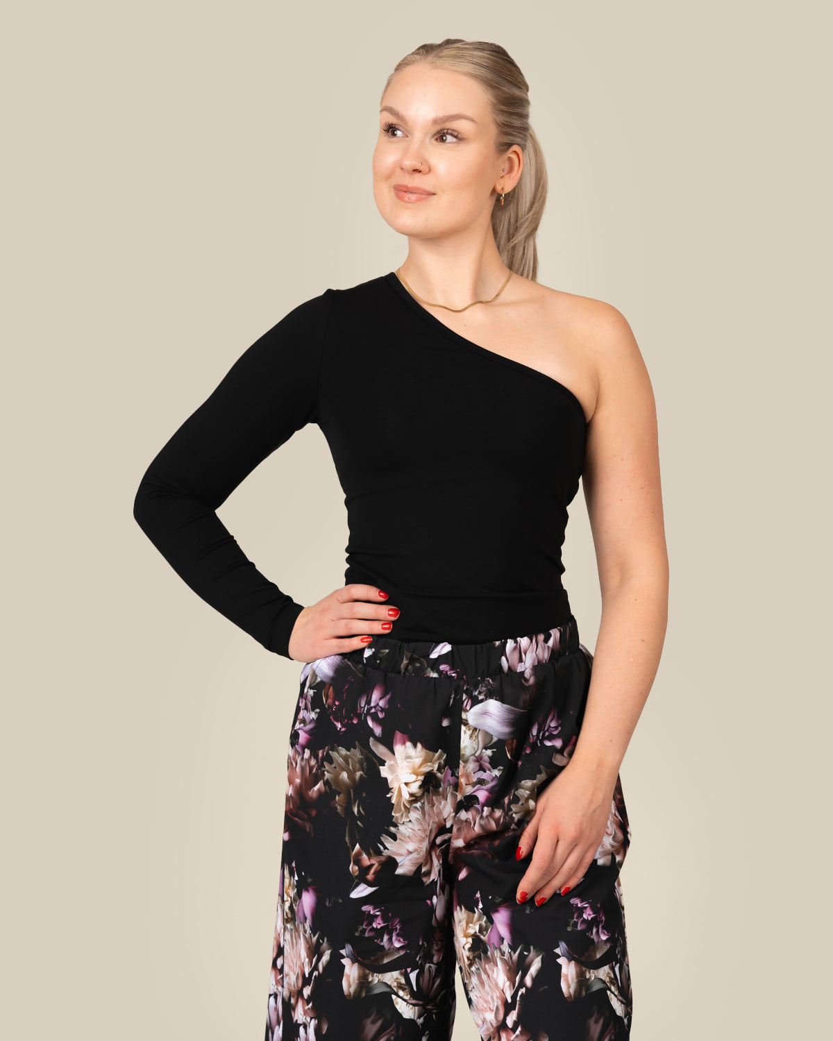 Yksiolkaiminenpaita, musta Toive.