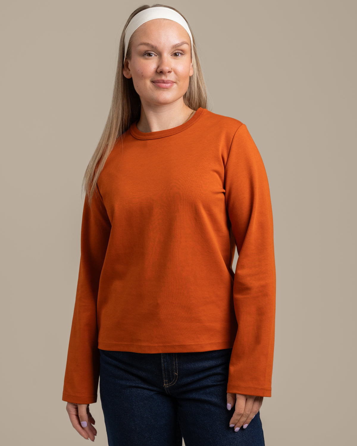 Arki long-sleeved t-shirt, burnt orange