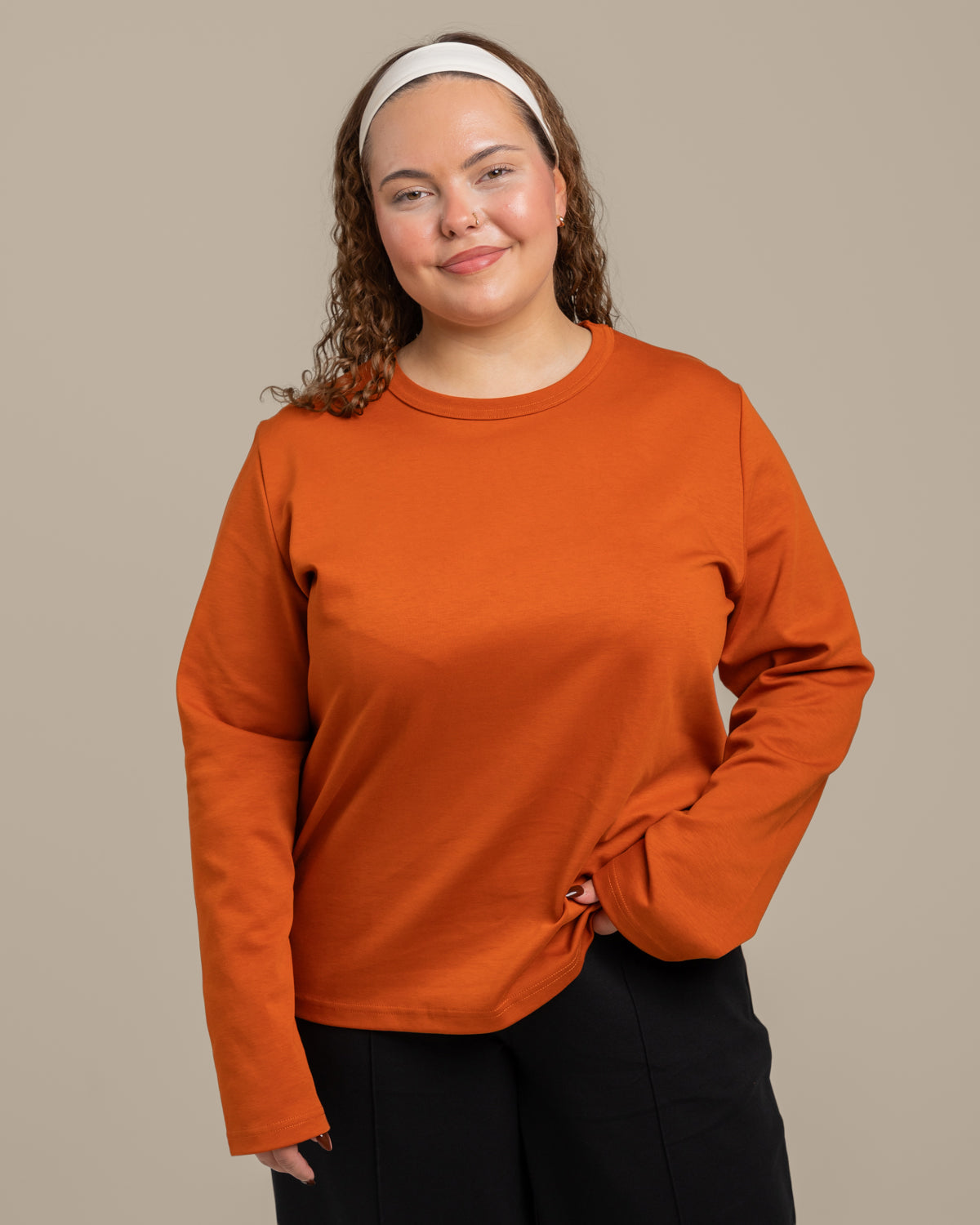 Arki long-sleeved t-shirt, burnt orange