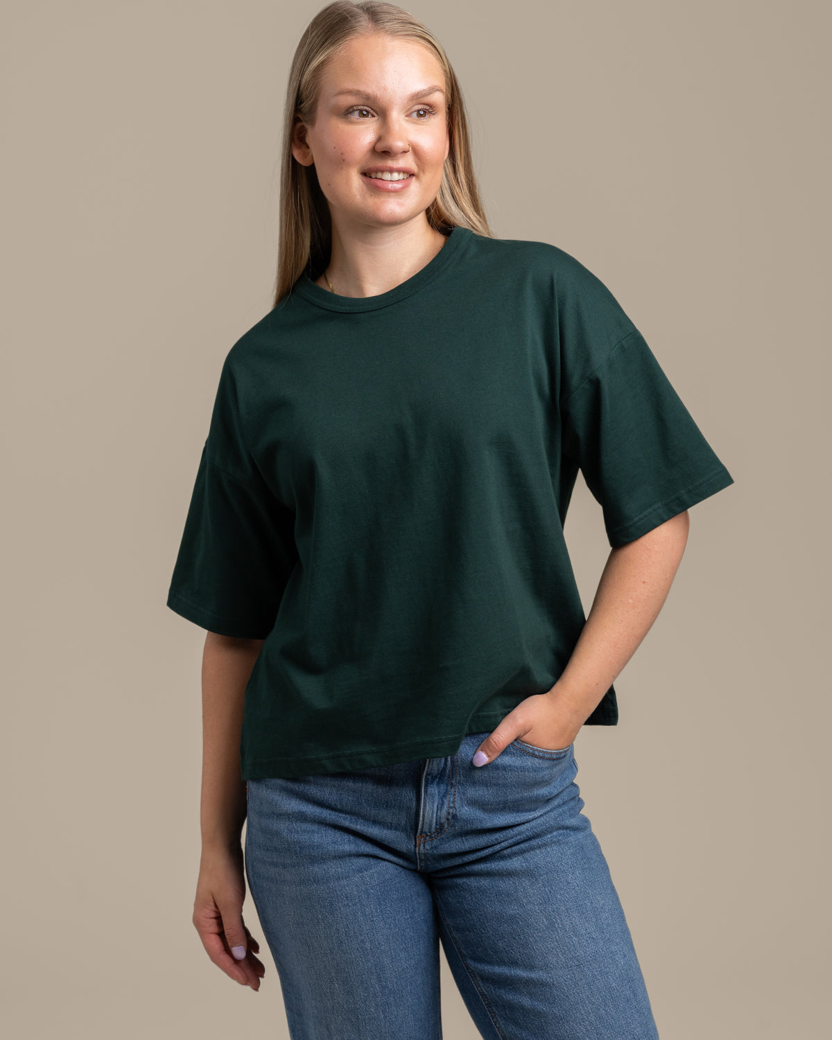 Halkio T-Shirt kurz, tiefgrün