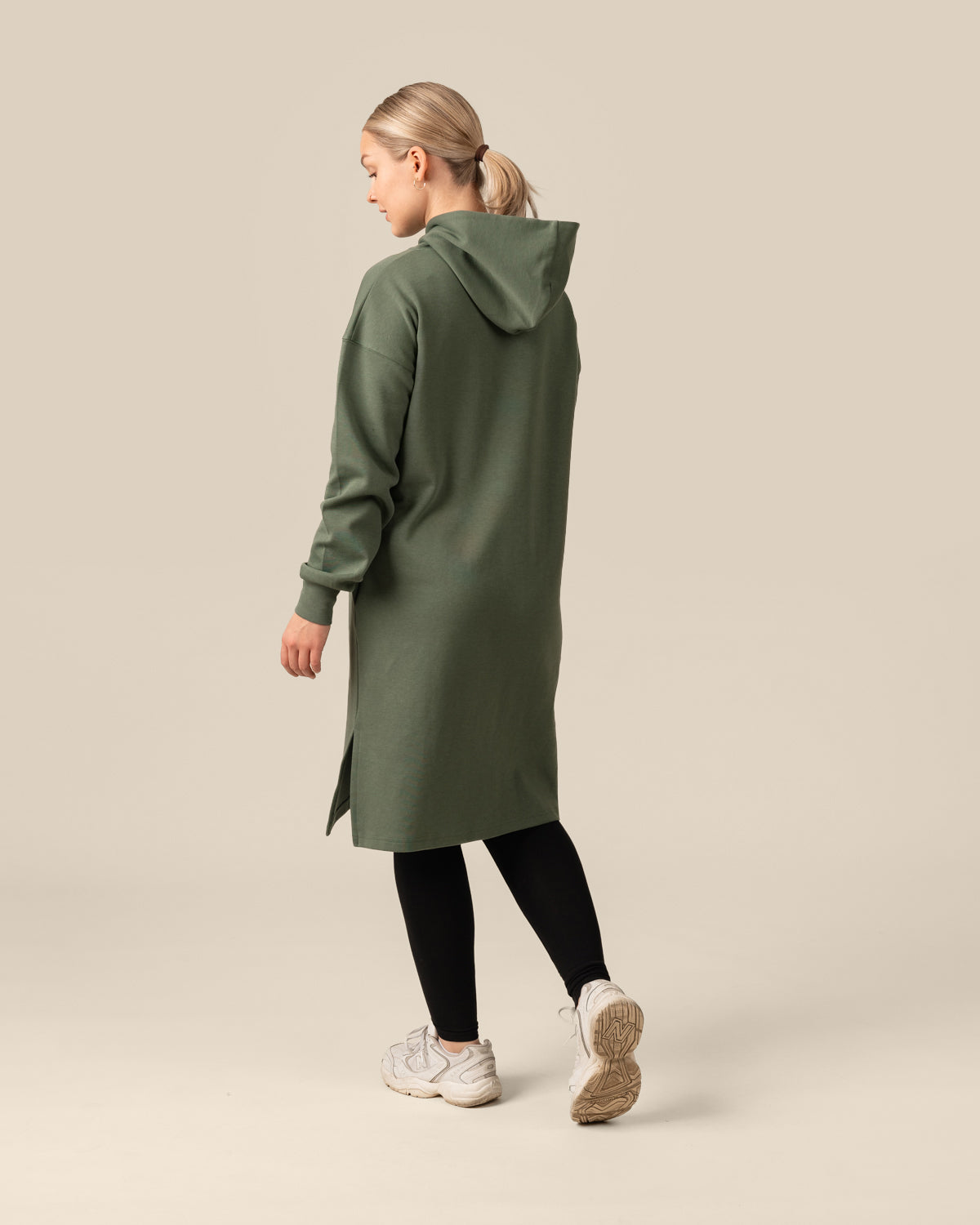 Hoodie dress, sage green