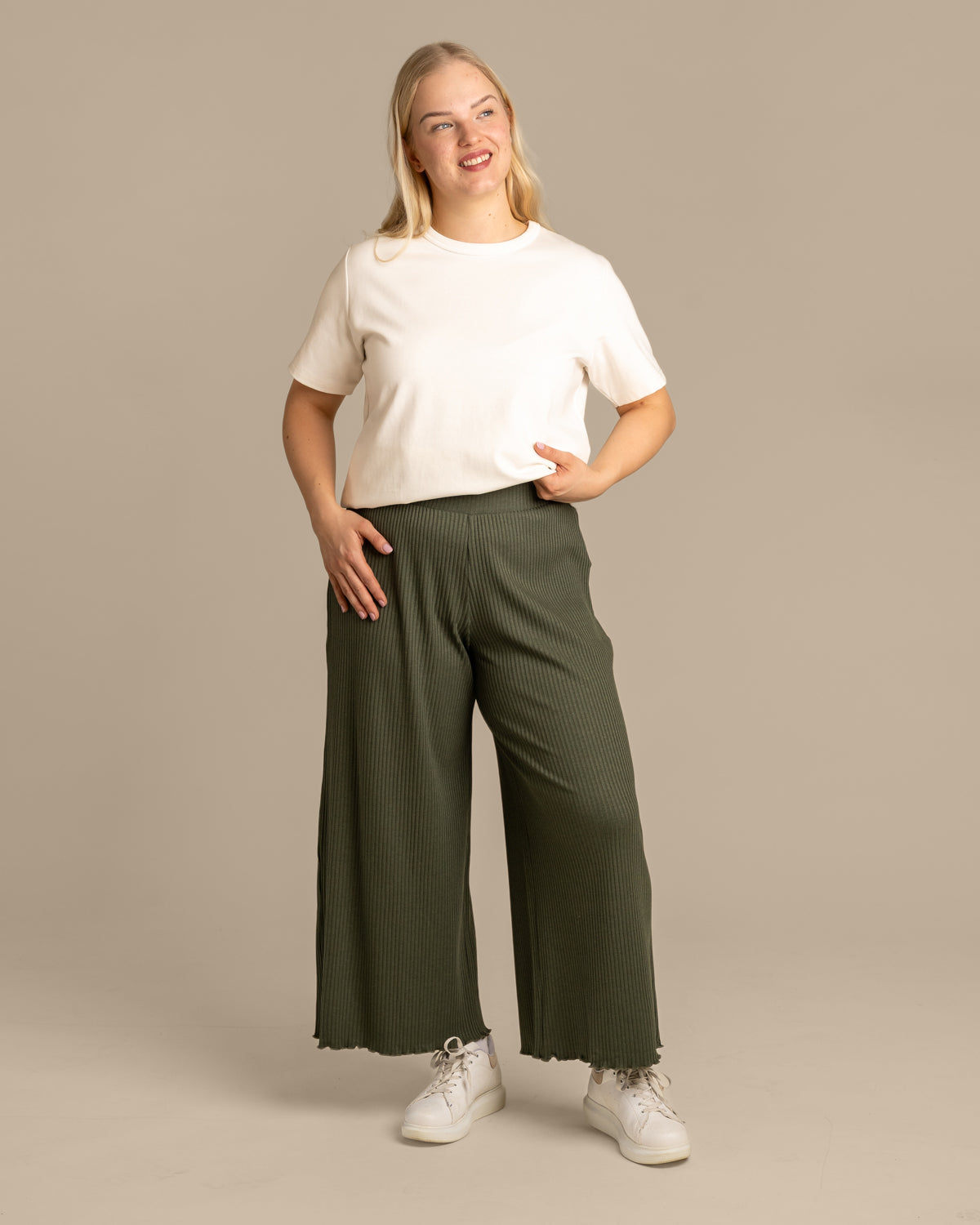 Ribbi culottes, khaki