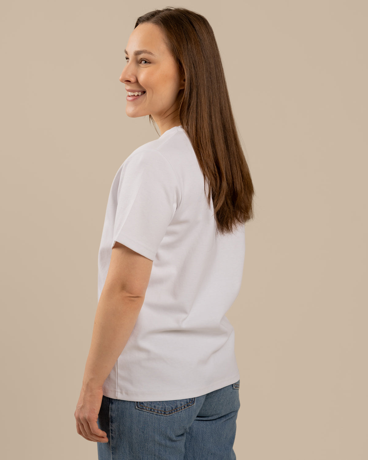 V-pääntie t-paita, valkoinen Toive