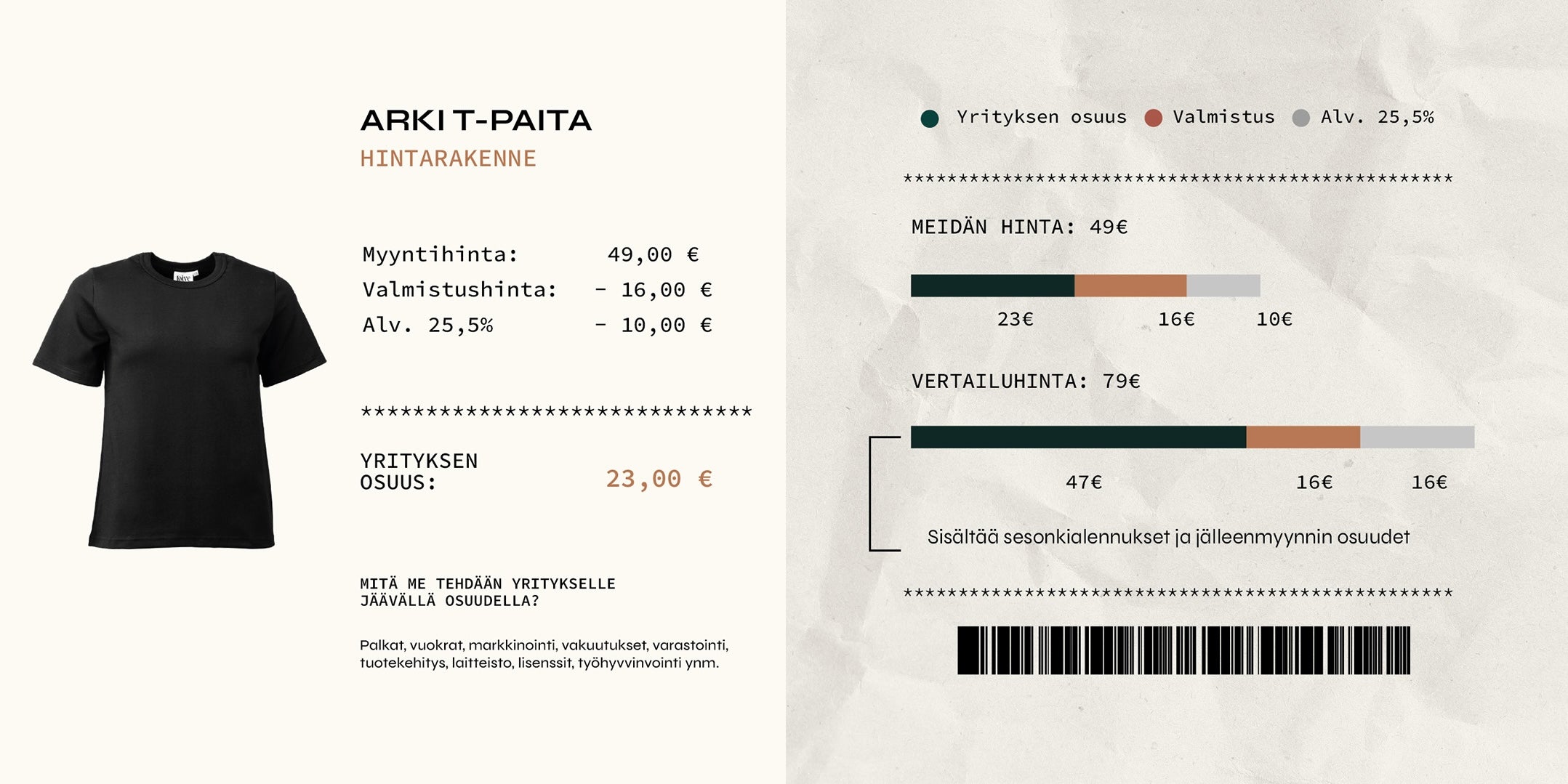 Hintarakenne Arki t-paita