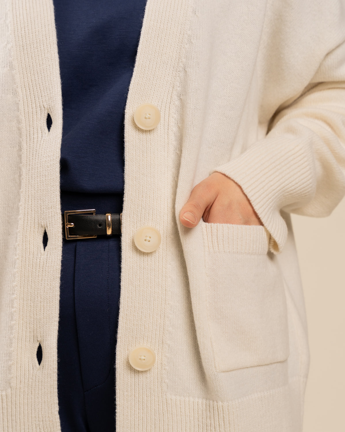 Kaste neuletakki, valkoinen Toive