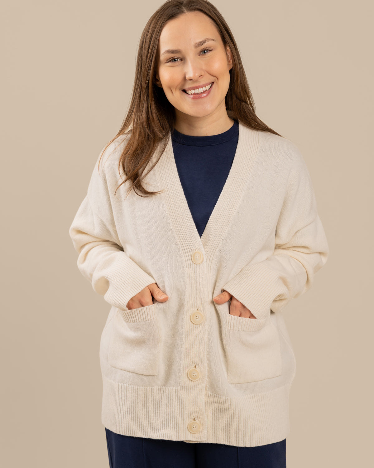 Kaste neuletakki, valkoinen Toive