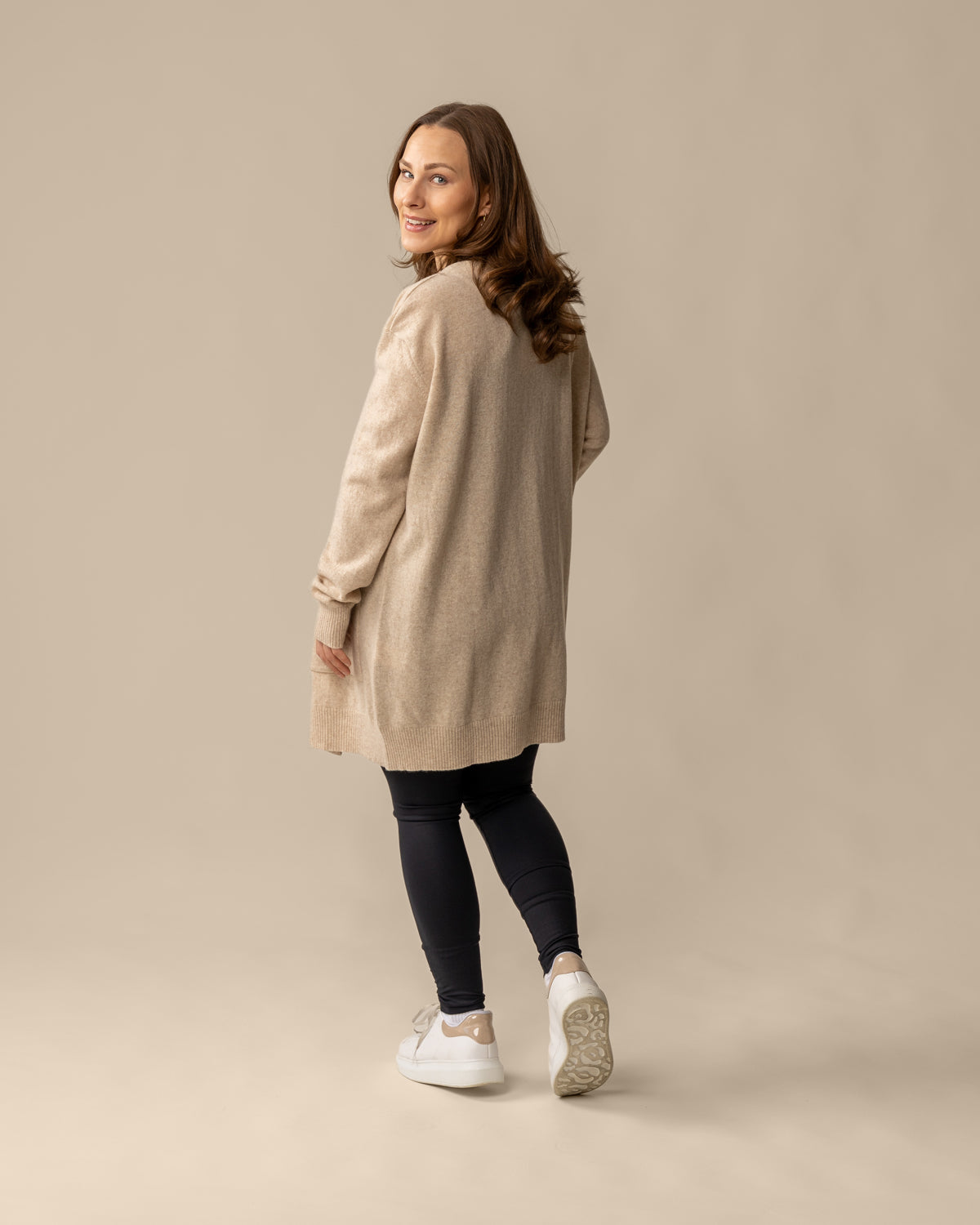 Tyyni neuletakki, beige Toive