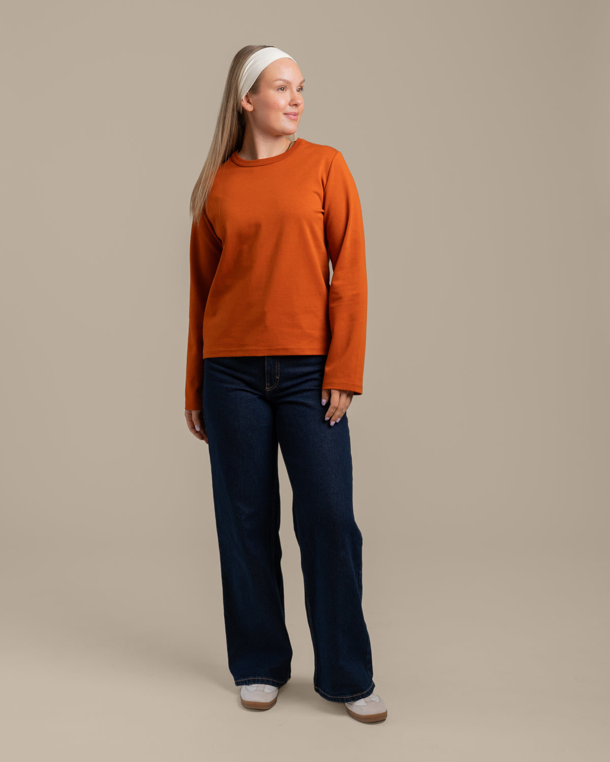 Arki long-sleeved t-shirt, burnt orange