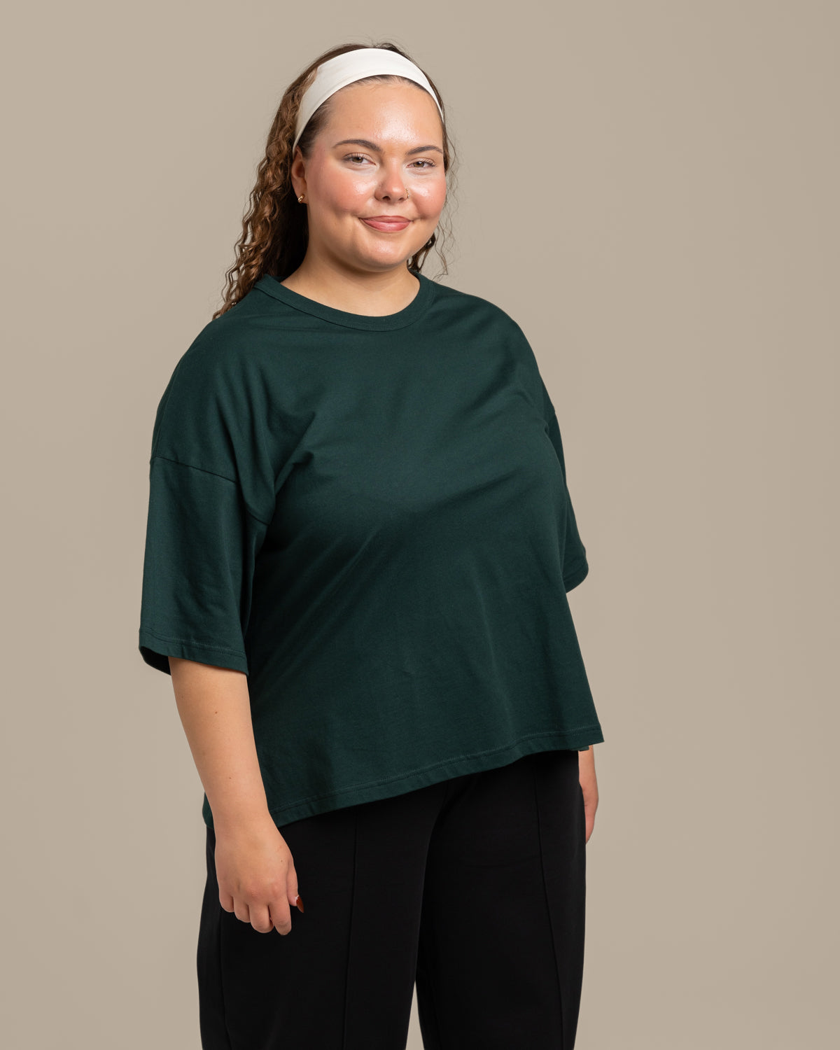 Halkio T-Shirt kurz, tiefgrün