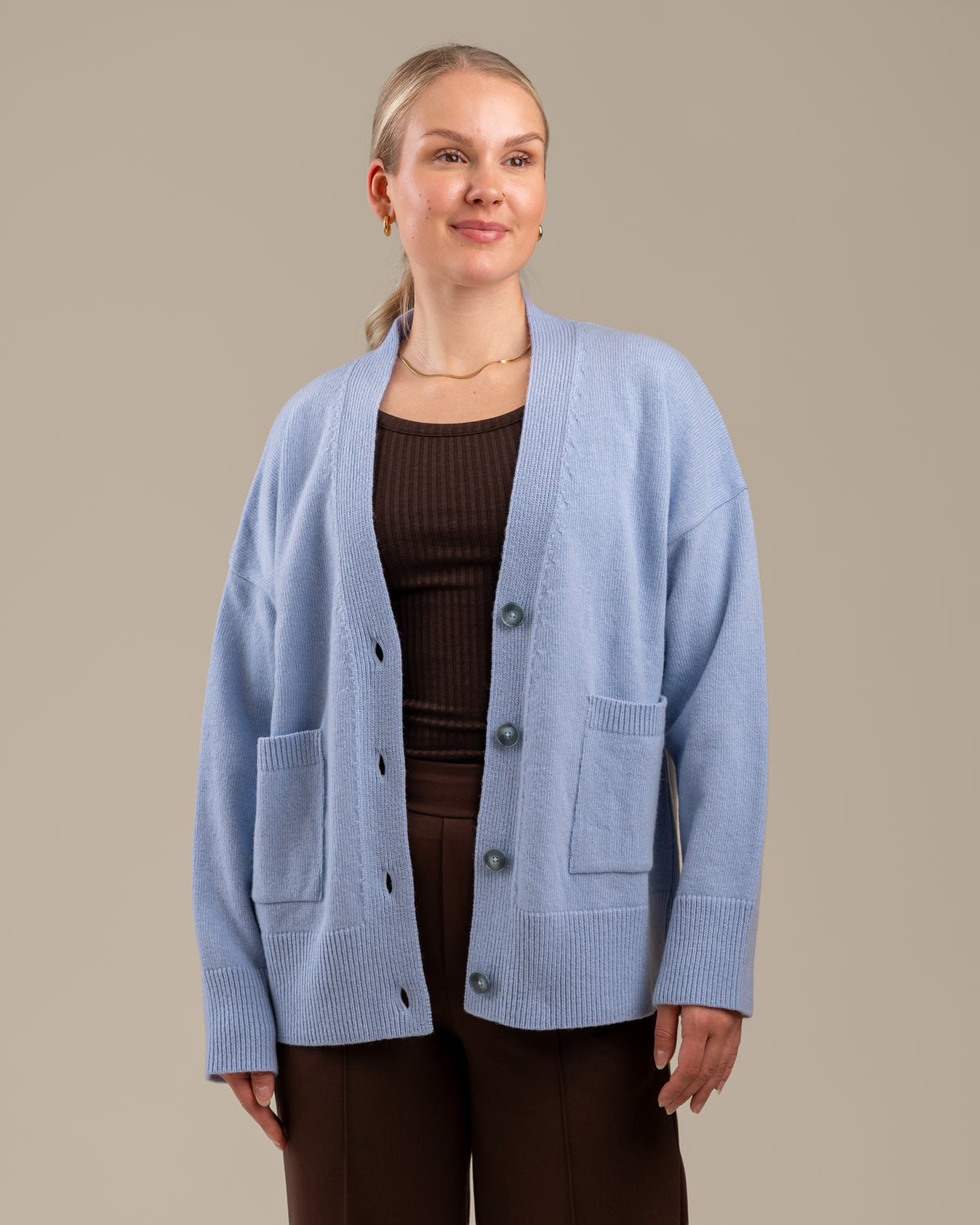 Taufe Strickjacke, hellblau
