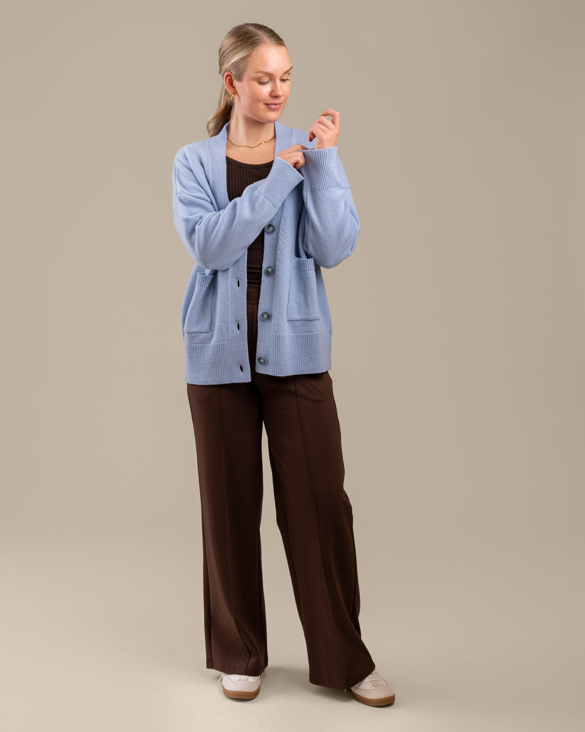 Taufe Strickjacke, hellblau