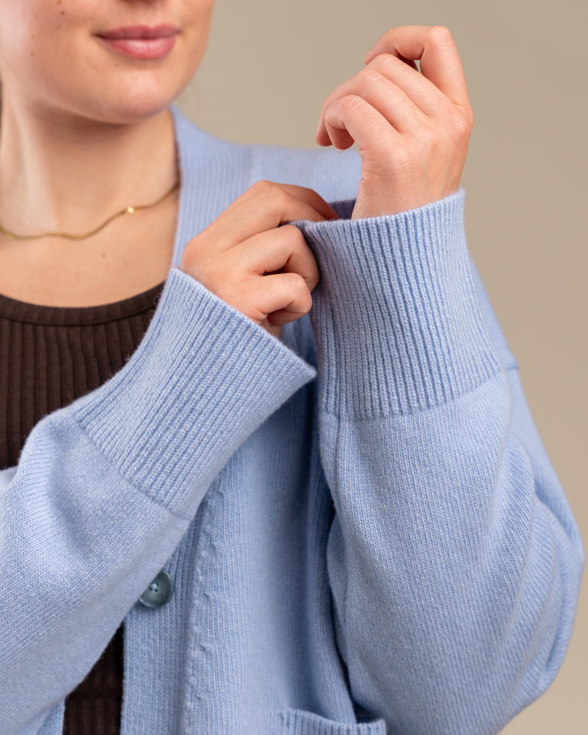 Taufe Strickjacke, hellblau
