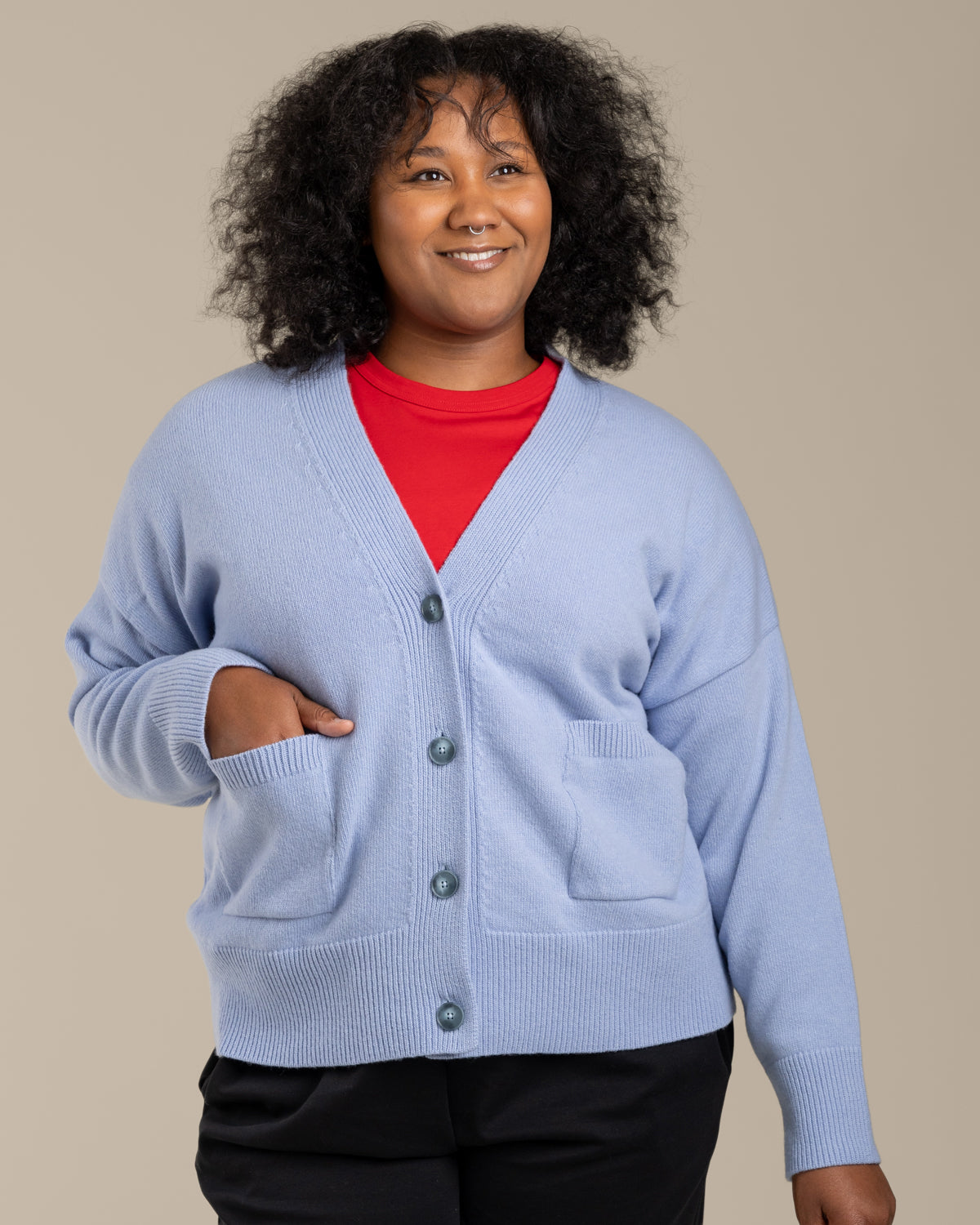 Taufe Strickjacke, hellblau