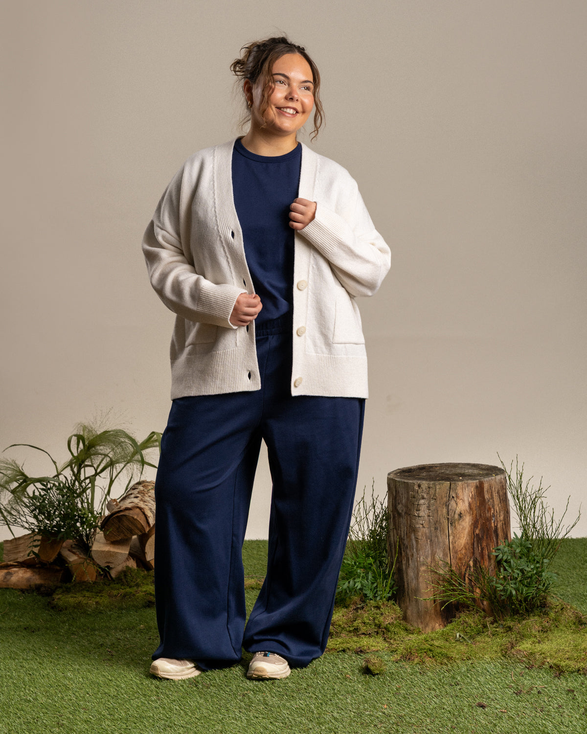 Kaste neuletakki, valkoinen Toive