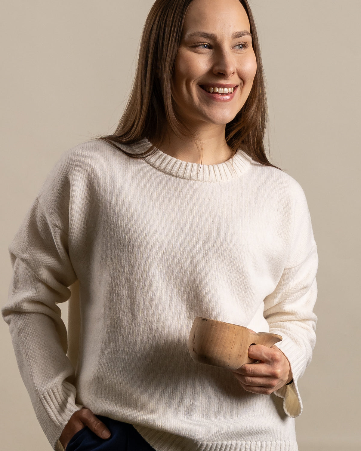 Hile neule, valkoinen Toive