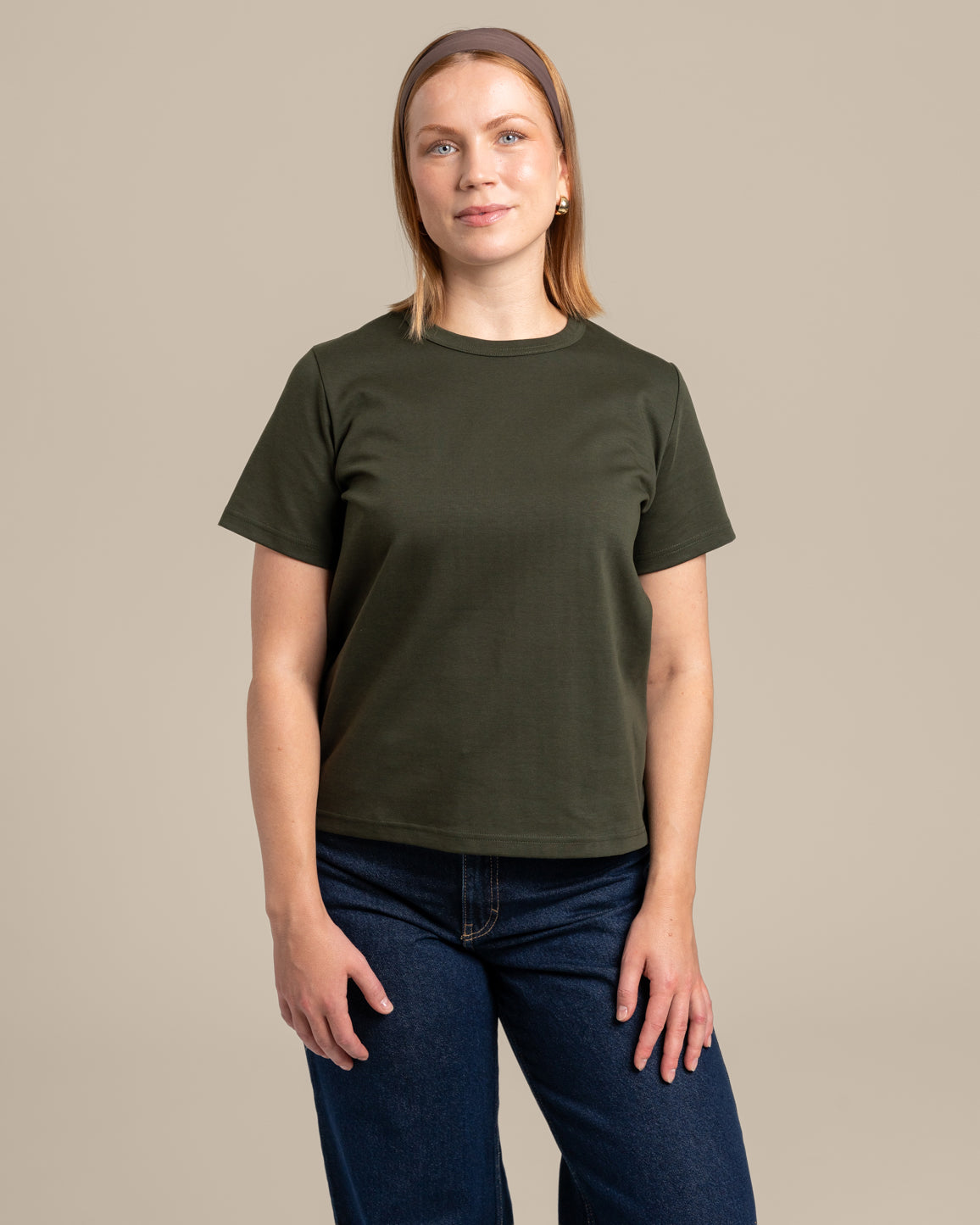 Arki t-paita, syvä khaki